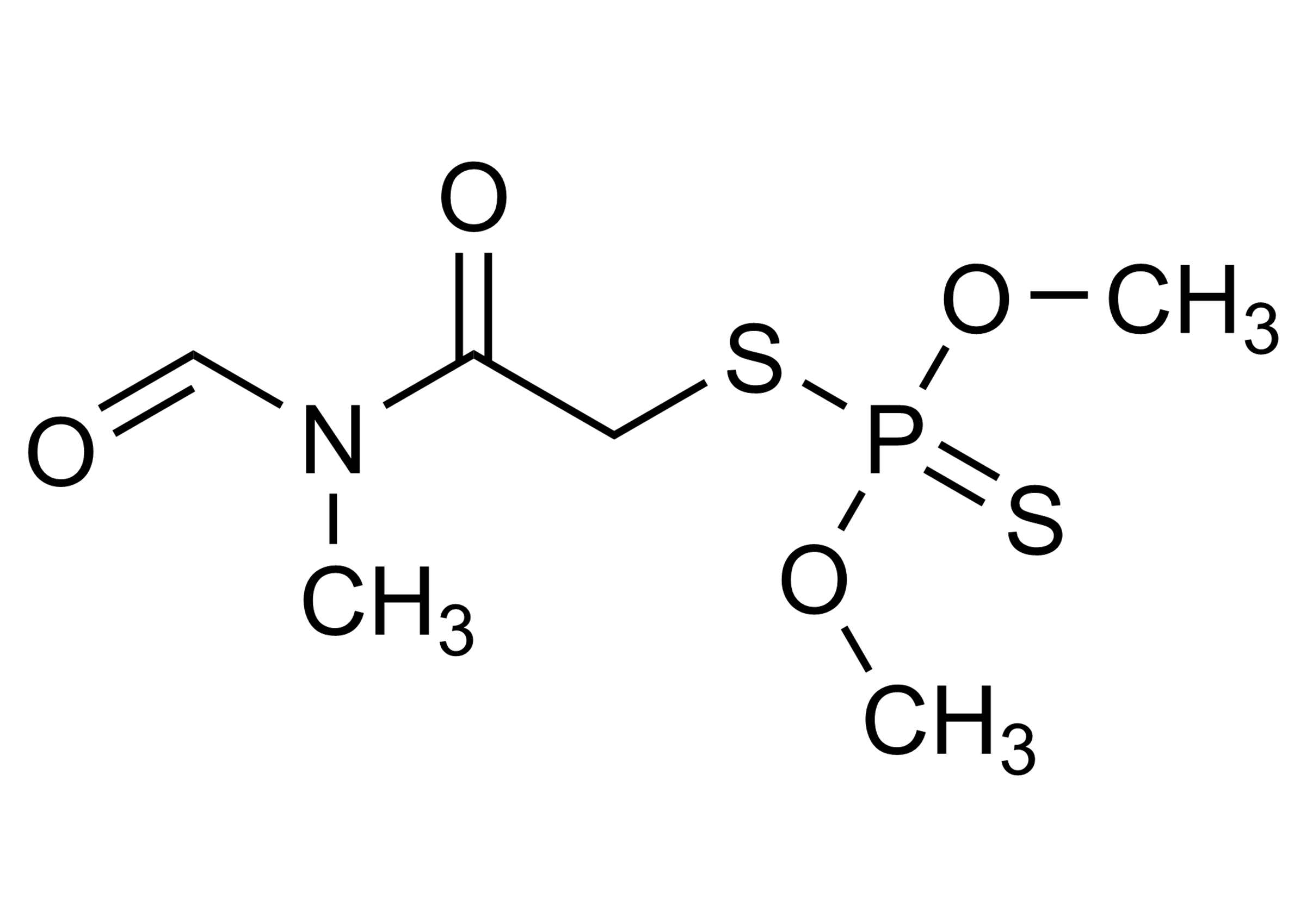 Formothion (CAS 2540-82-1) reference standard molecular structure for LC-MS/MS and GC-MS analysis