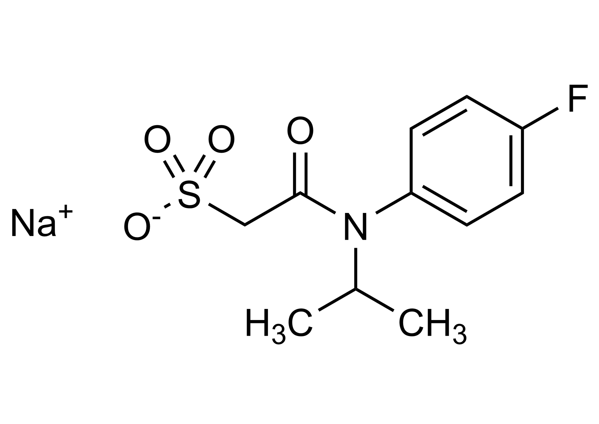 Flufenacet ESA sodium salt molecular structure reference standard Molecular structure of Flufenacet ESA sodium salt reference standard