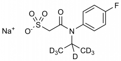 Flufenacet-D7 ESA sodium salt molecular structure reference standard Molecular structure of Flufenacet-D7 ESA sodium salt reference standard