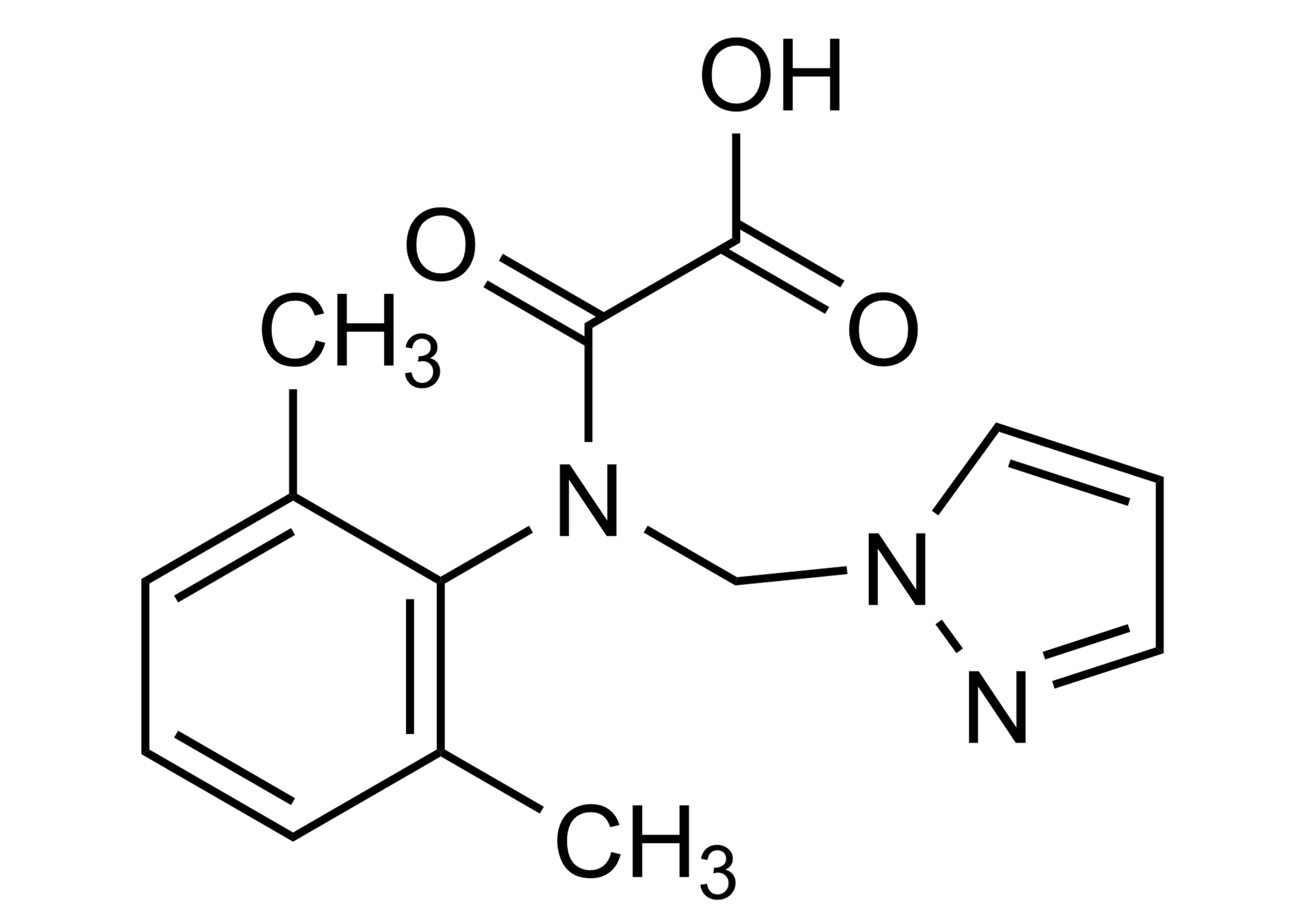 Metazachlor-OA Metazachlor-Oxalamic Acid Reference Standard Structure Metazachlor-OA Metazachlor-Oxalamic Acid reference standard molecular structure for LC-MS/MS and GC-MS calibration