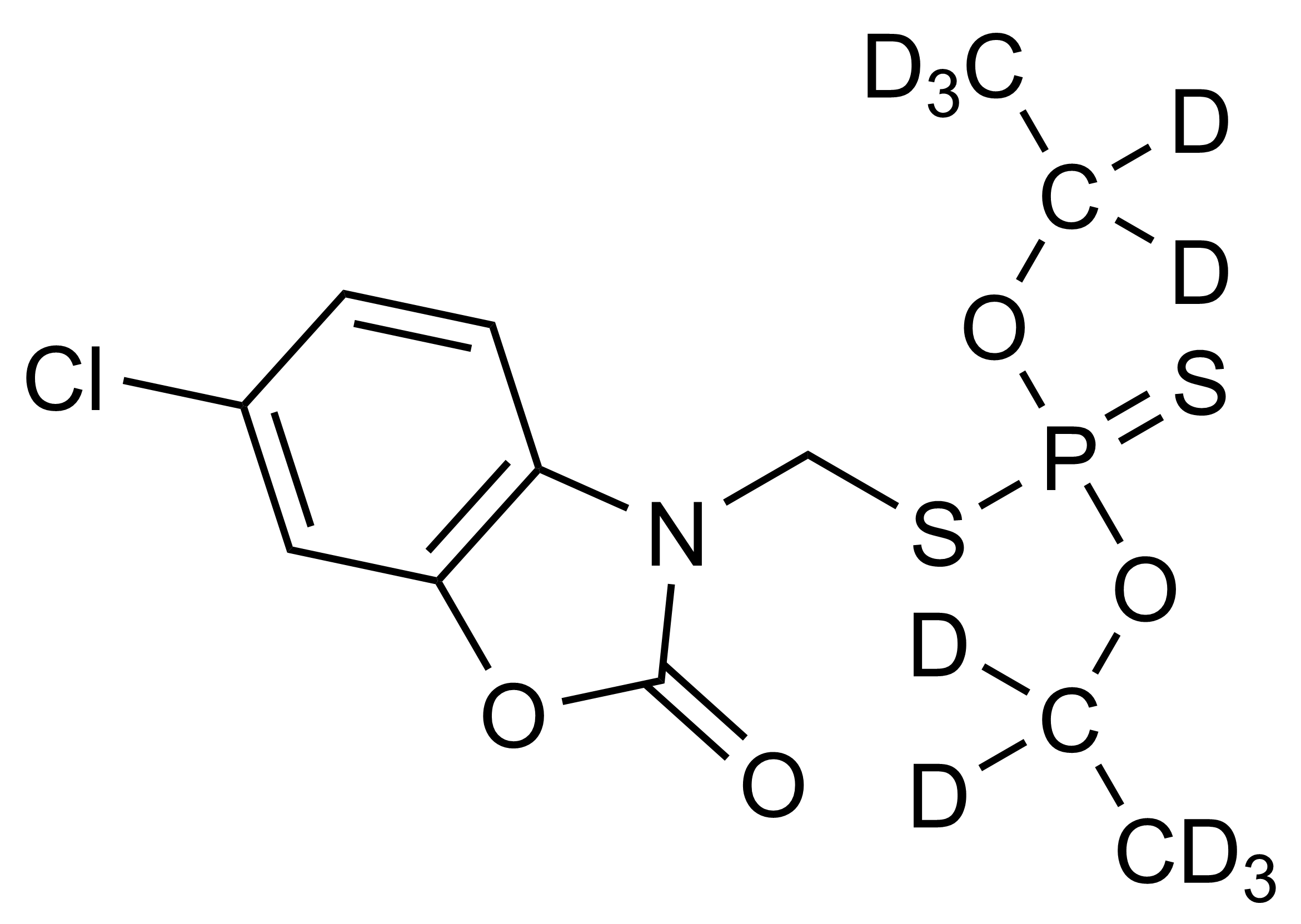 Phosalone D10 Reference Standard Structure (CAS 2734007-51-1) Molecular structure of Phosalone D10 reference standard (CAS 2734007-51-1)