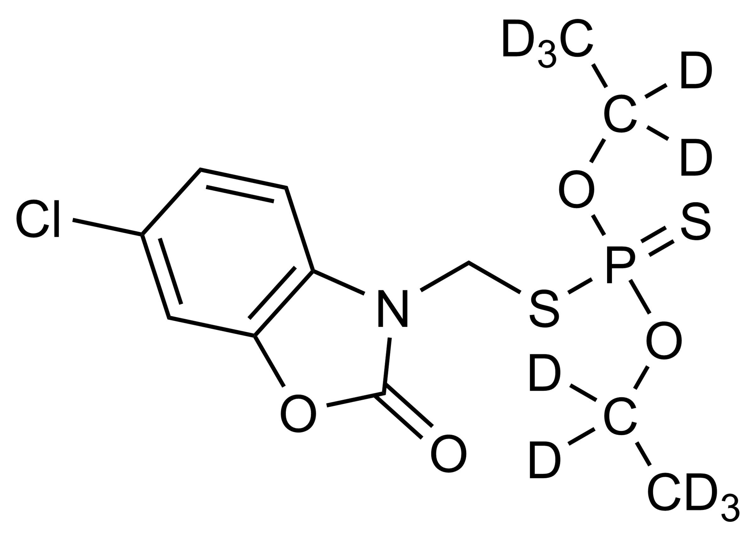 Phosalone D10 Reference Standard Structure (CAS 2734007-51-1) Molecular structure of Phosalone D10 reference standard (CAS 2734007-51-1)