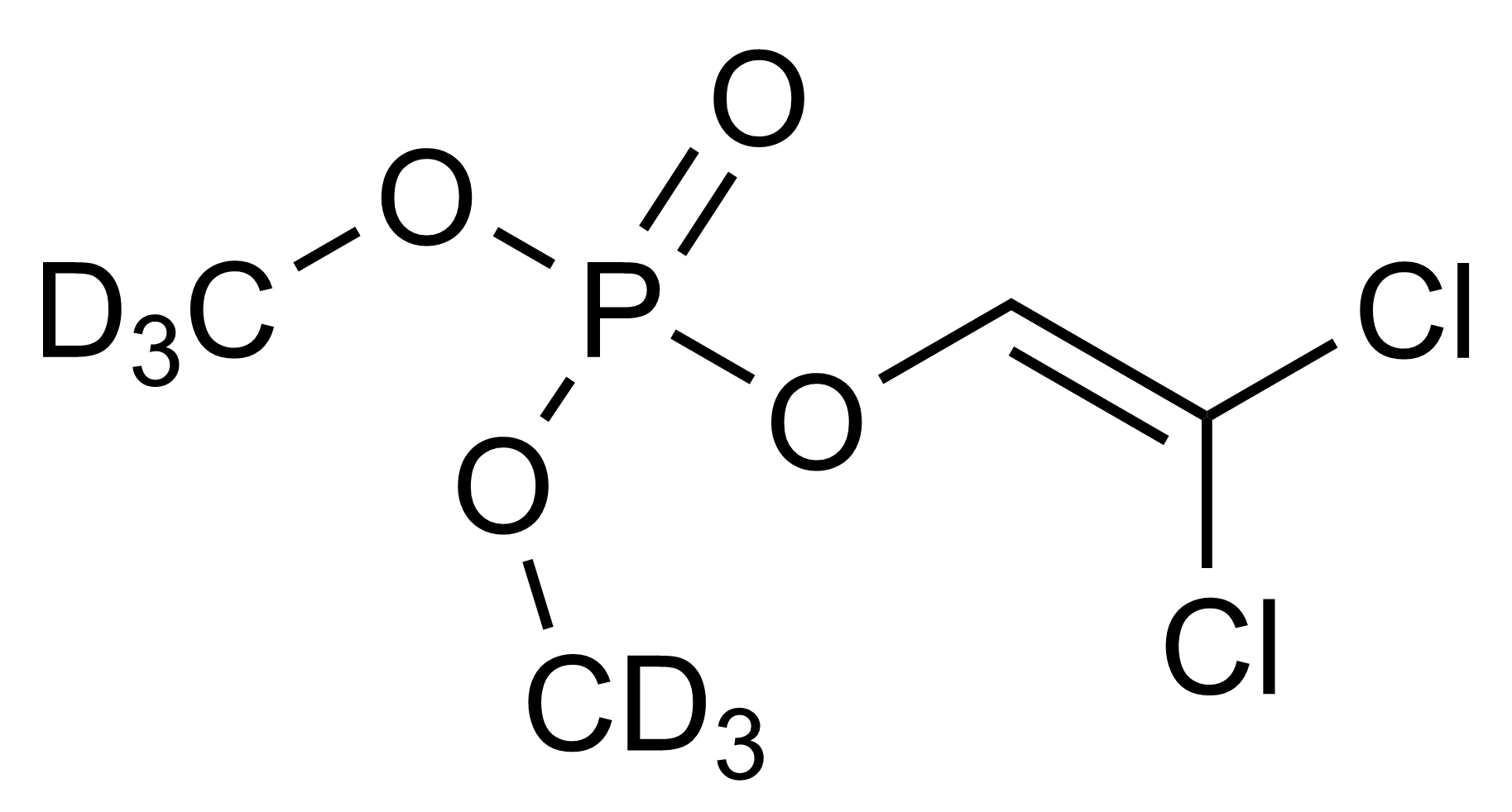 Molecular structure of Dichlorvos-D6 reference standard