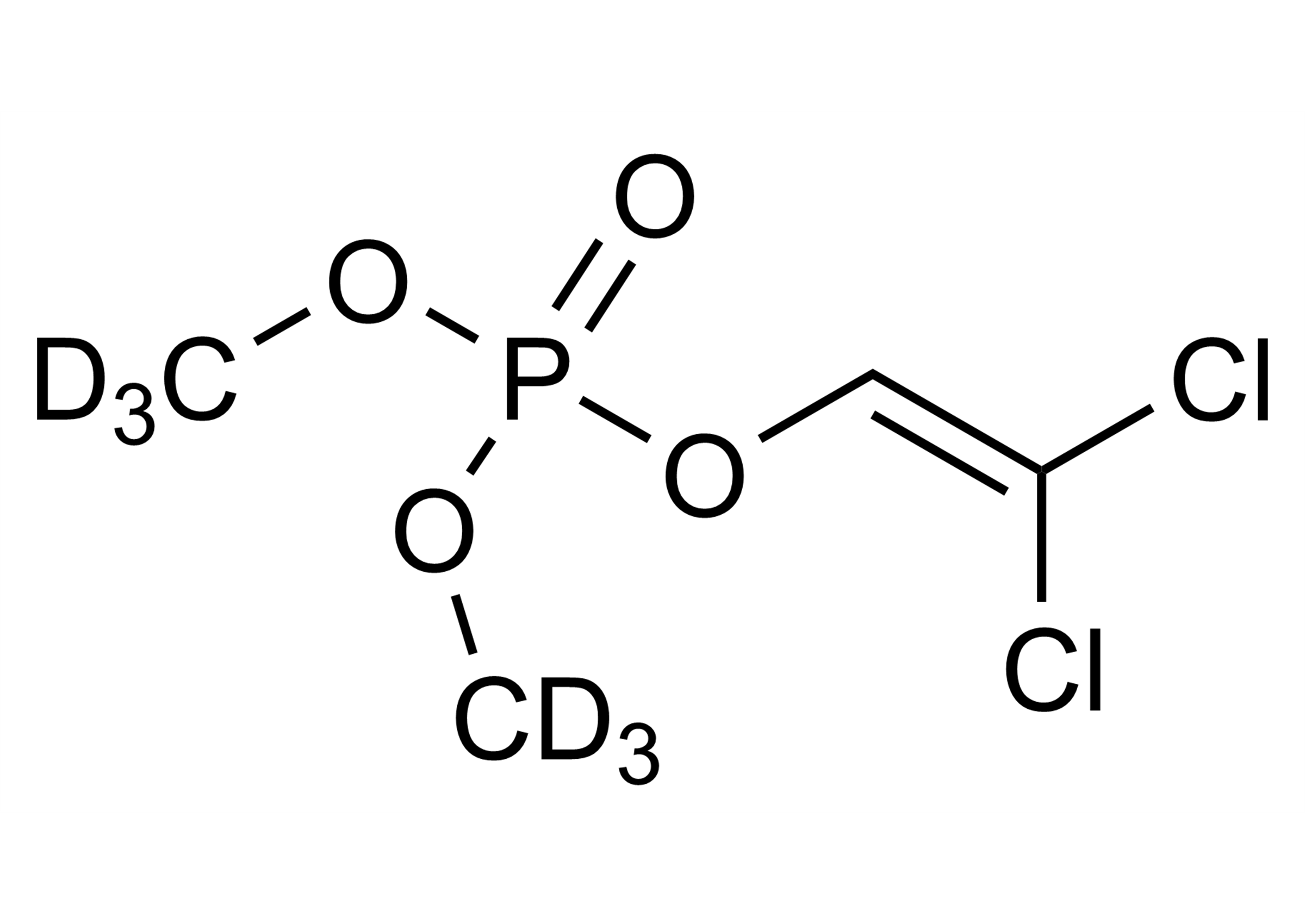 Dichlorvos-D6 molecular structure reference standard Molecular structure of Dichlorvos-D6 reference standard