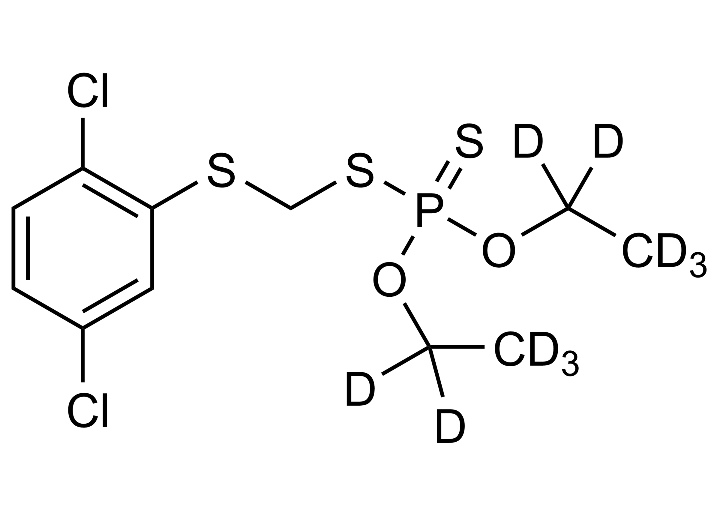 Molecular structure of Phenkapton-D10 reference standard for LC MS MS analysis