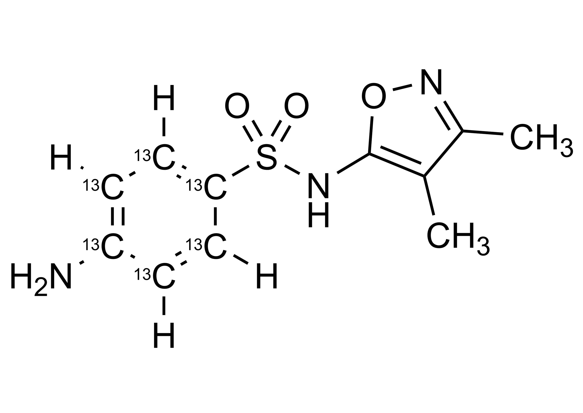 Sulfisoxazole-13C6 Sulfafurazole-13C6 Reference Standard Structure Sulfisoxazole-13C6 Sulfafurazole-13C6 reference standard molecular structure (CAS 1334378-46-9)