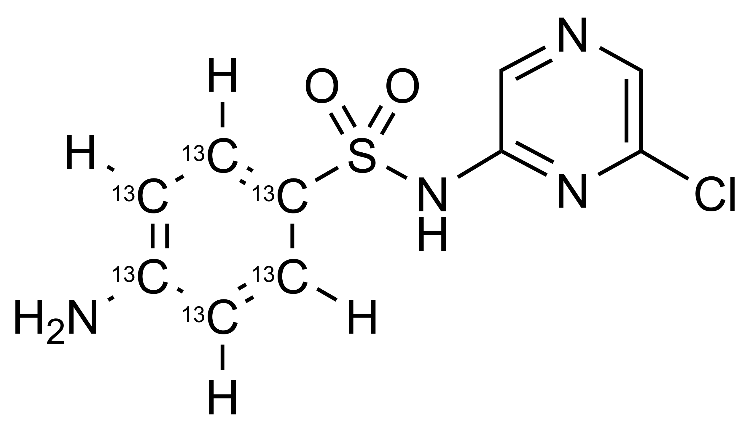 Sulfachloropyrazine-13C6 Sulfaclozine-13C6 Reference Standard Structure Sulfachloropyrazine-13C6 Sulfaclozine-13C6 reference standard molecular structure (CAS 1416711-61-9)