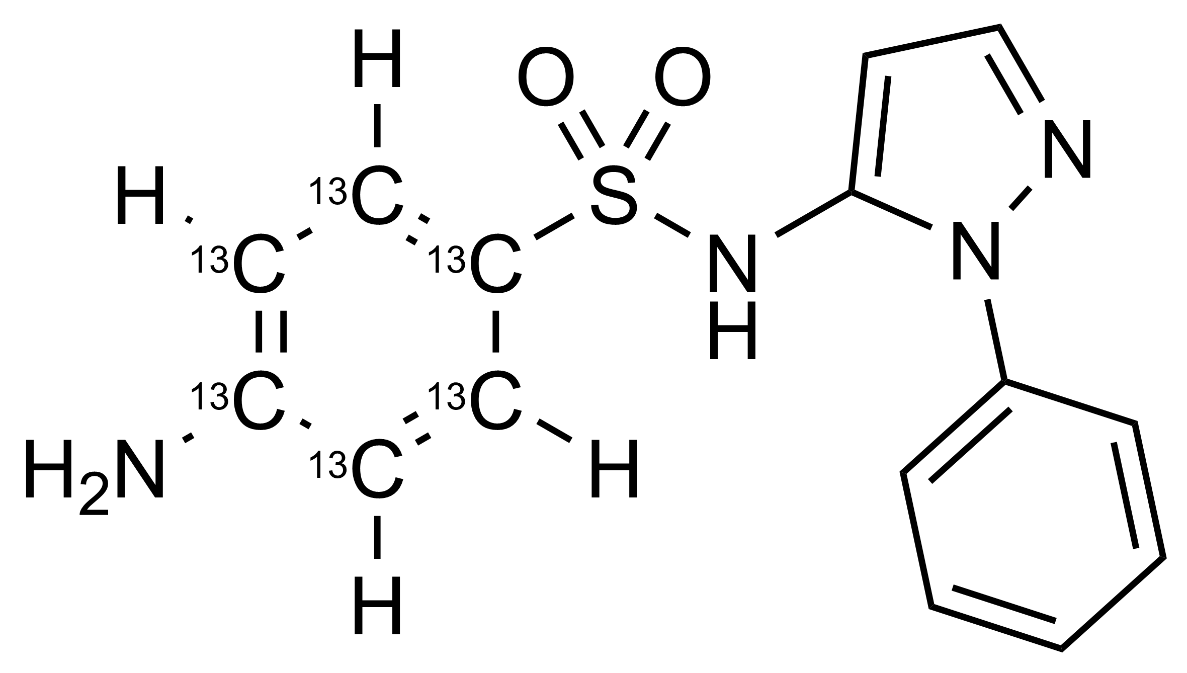 Sulfaphenazole-13C6 reference standard molecular structure (CAS 1420043-53-3)