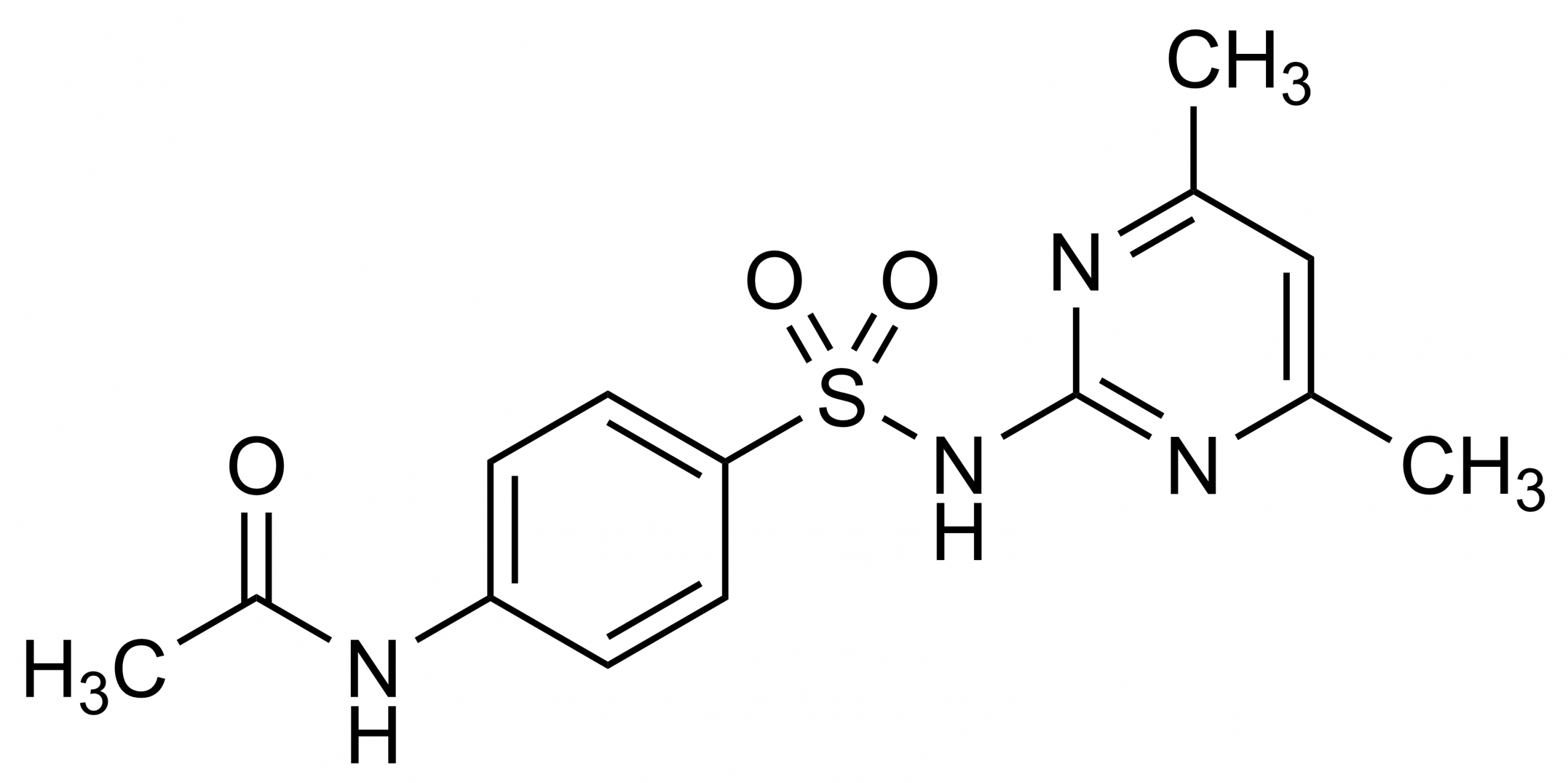 Acetylsulfadimidine Reference Standard Structure - CAS 100-90-3 Acetylsulfadimidine (CAS 100-90-3) reference standard molecular structure image