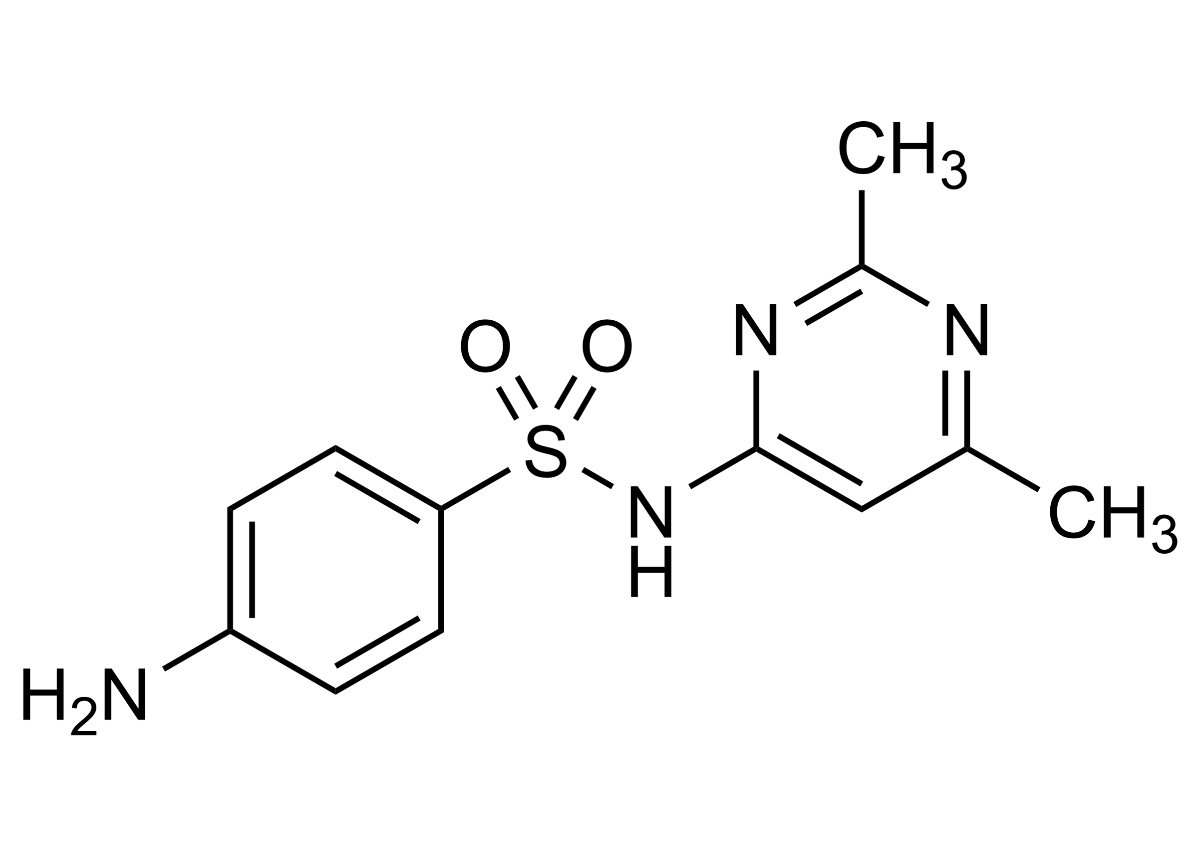 Sulfisomidine Reference Standard Molecular Structure Sulfisomidine reference standard molecular structure for LC-MS and GC-MS