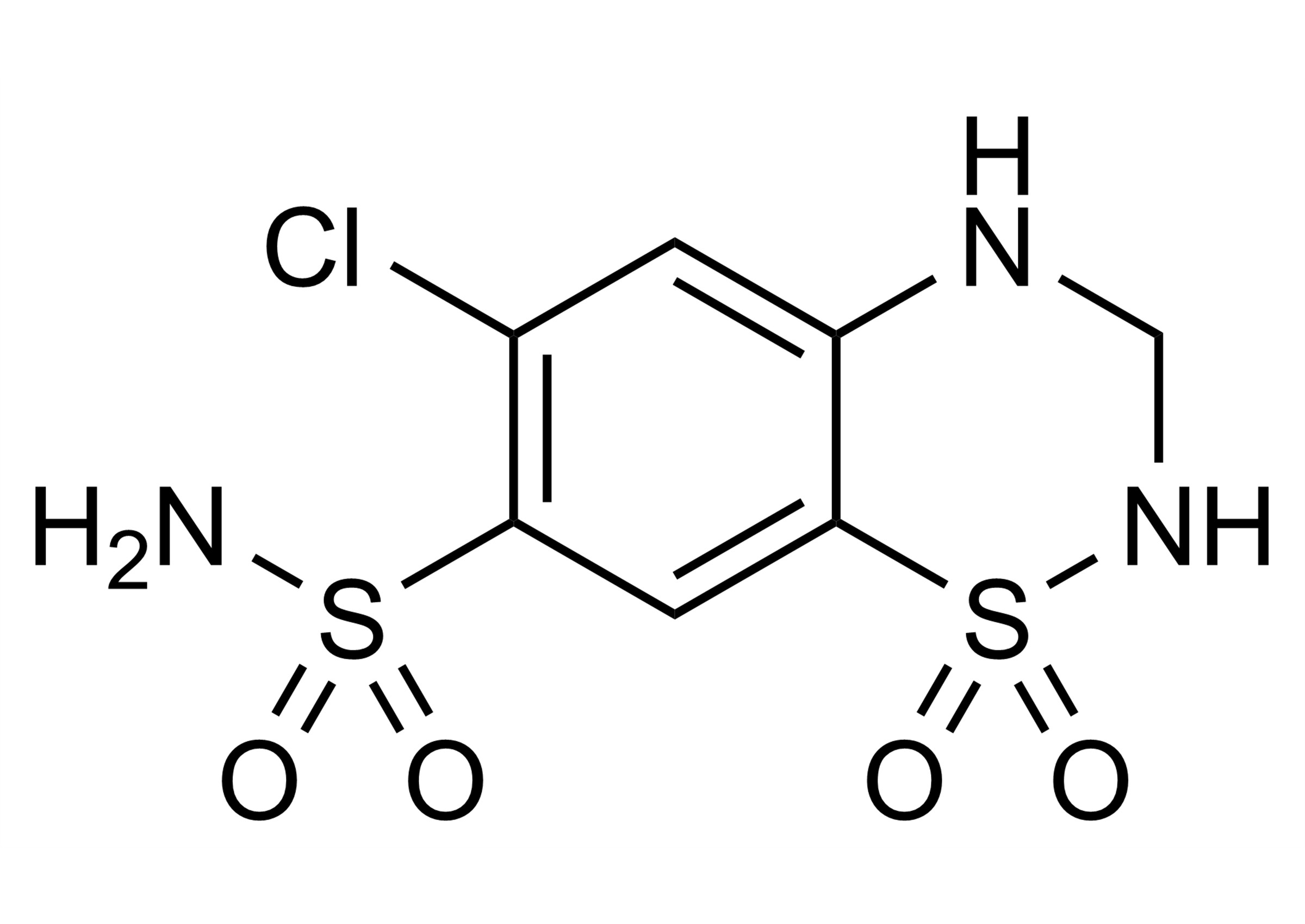 Hydrochlorothiazide Reference Standard Molecular Structure Hydrochlorothiazide reference standard molecular structure (CAS 58-93-5)