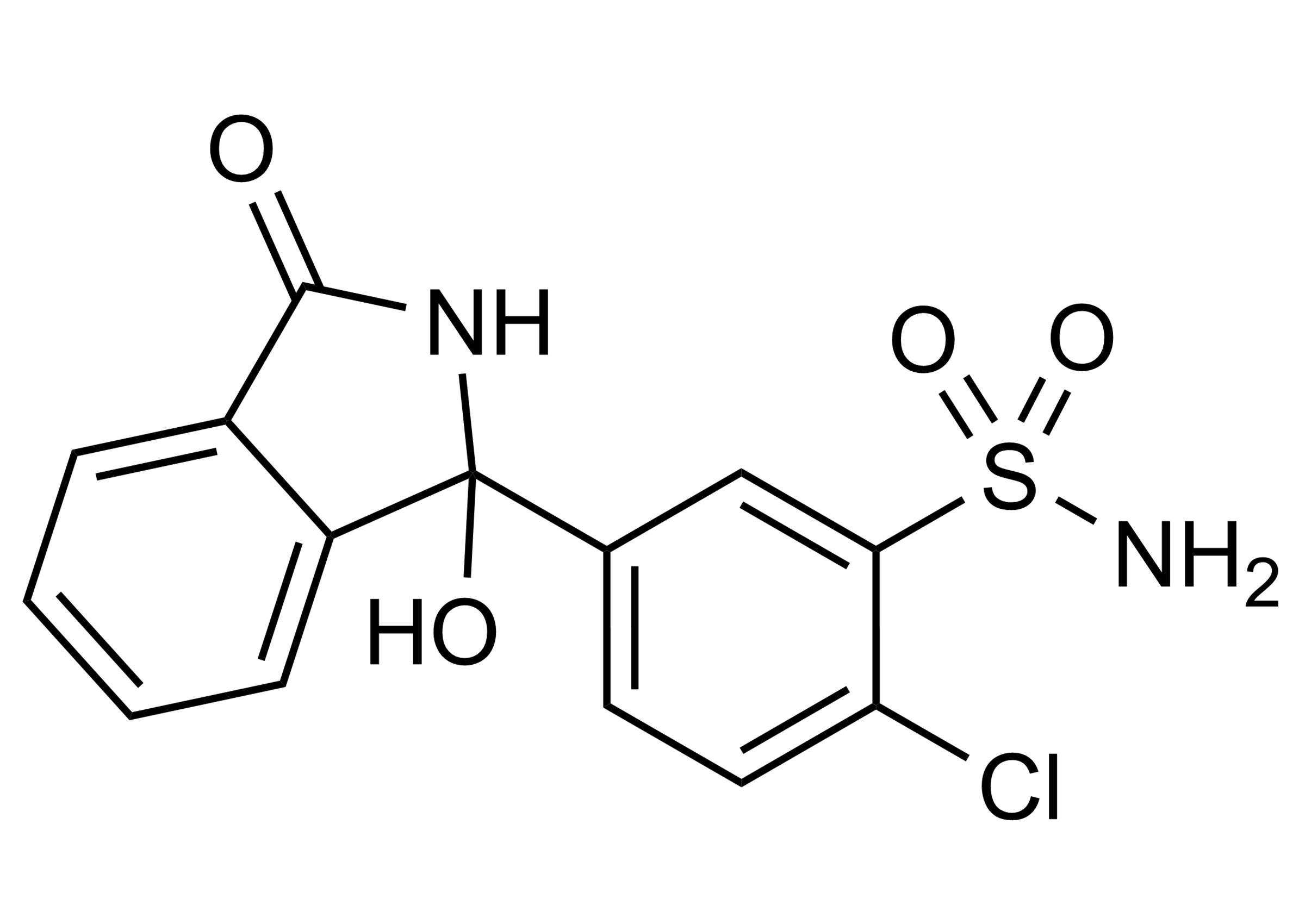 Chlorthalidone Chlortalidone Reference Standard Structure Chlorthalidone Chlortalidone reference standard molecular structure (CAS 77-36-1)