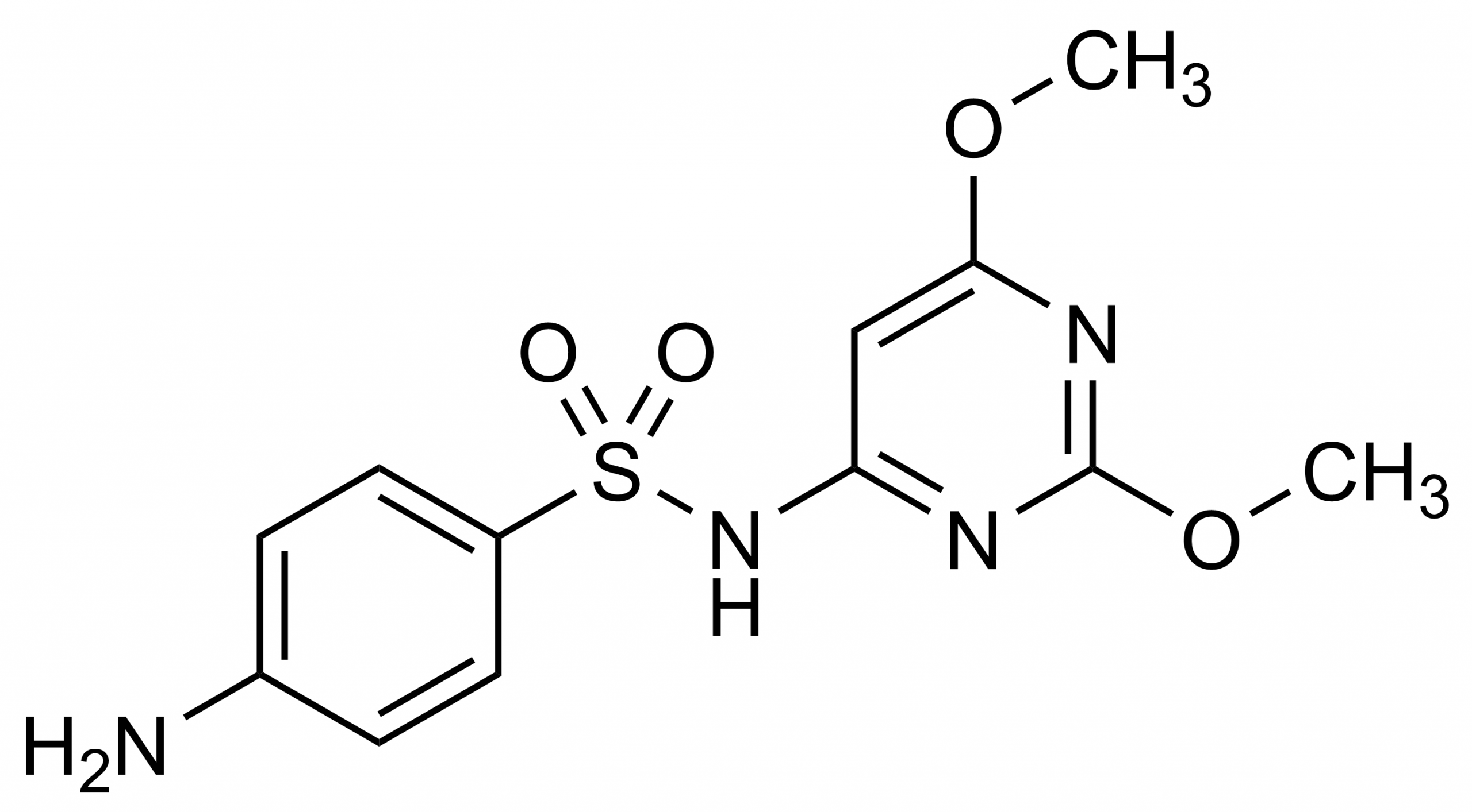 Sulfadimethoxine reference standard molecular structure for LC-MS/MS and GC-MS