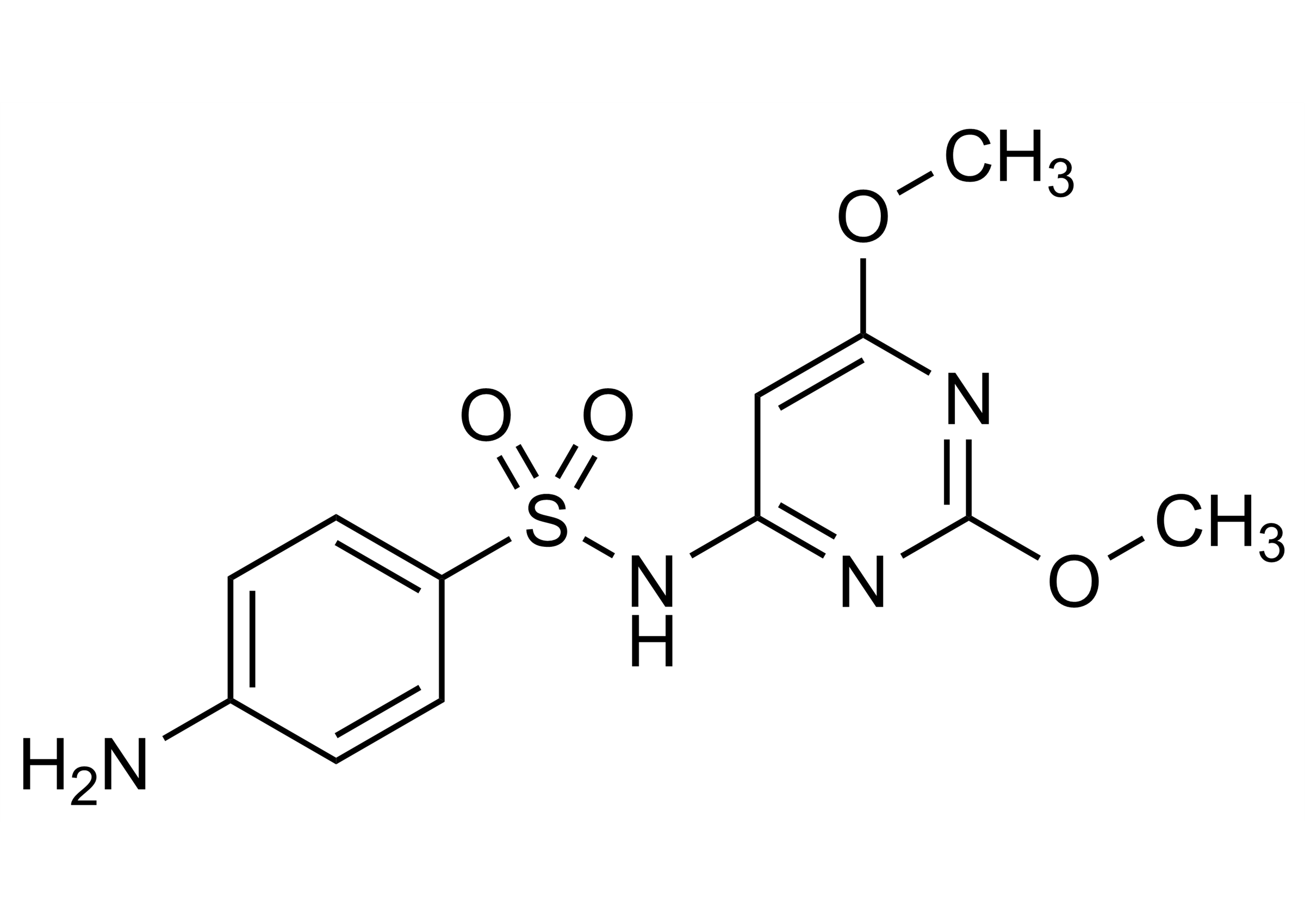 Sulfadimethoxine Reference Standard Molecular Structure Sulfadimethoxine reference standard molecular structure for LC-MS/MS and GC-MS