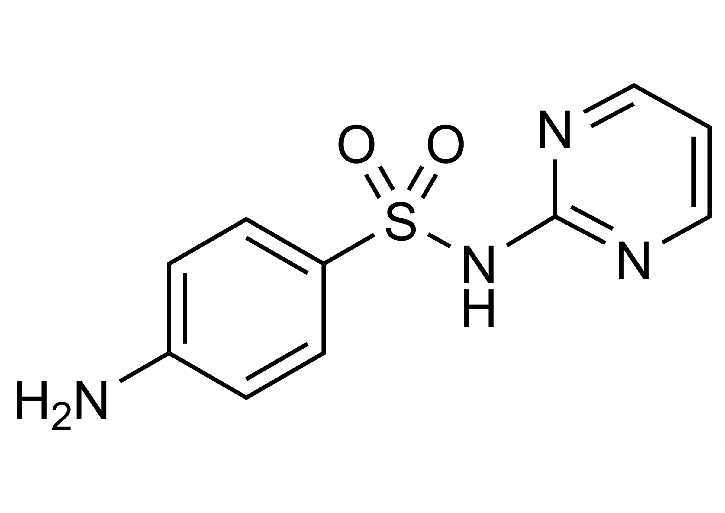 Sulfadiazine Reference Standard Molecular Structure Sulfadiazine reference standard molecular structure for LC-MS/MS and GC-MS quantification