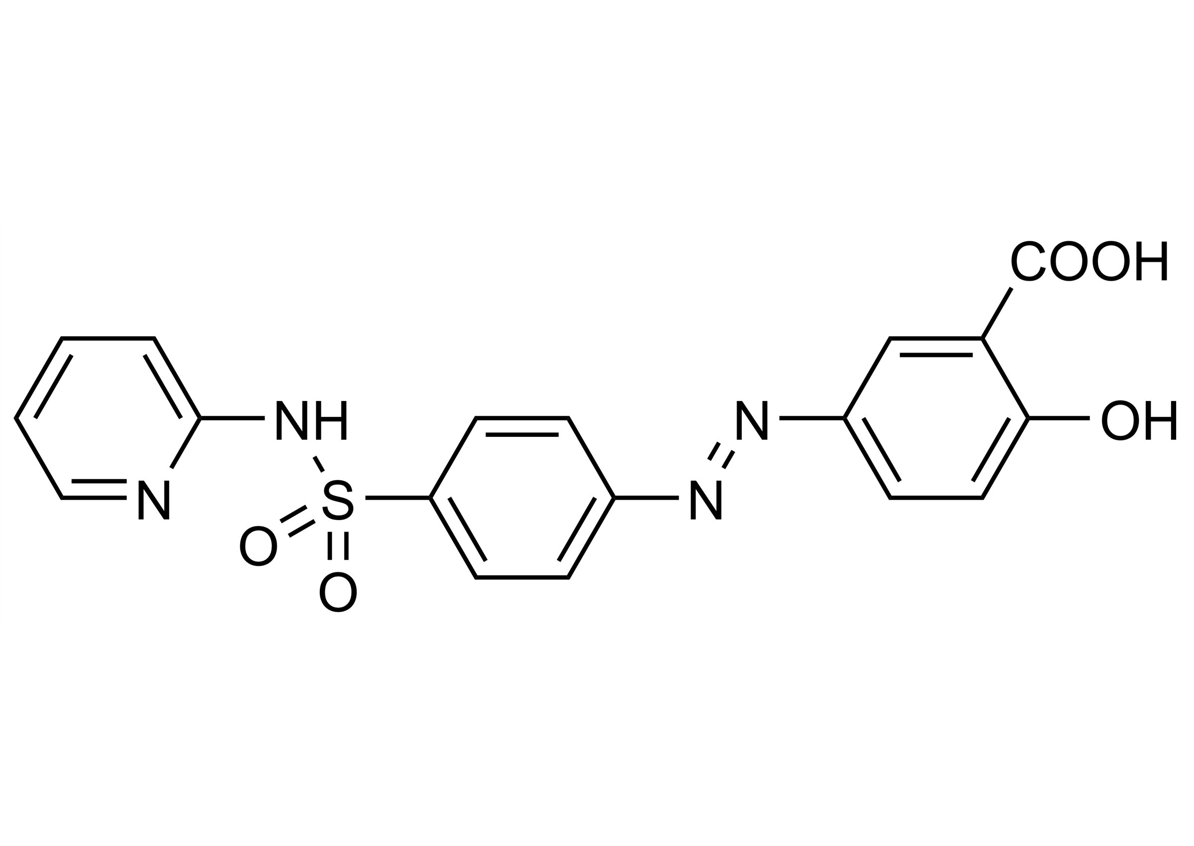 Sulfasalazine Reference Standard Molecular Structure Sulfasalazine reference standard molecular structure for LC-MS/MS and GC-MS analysis
