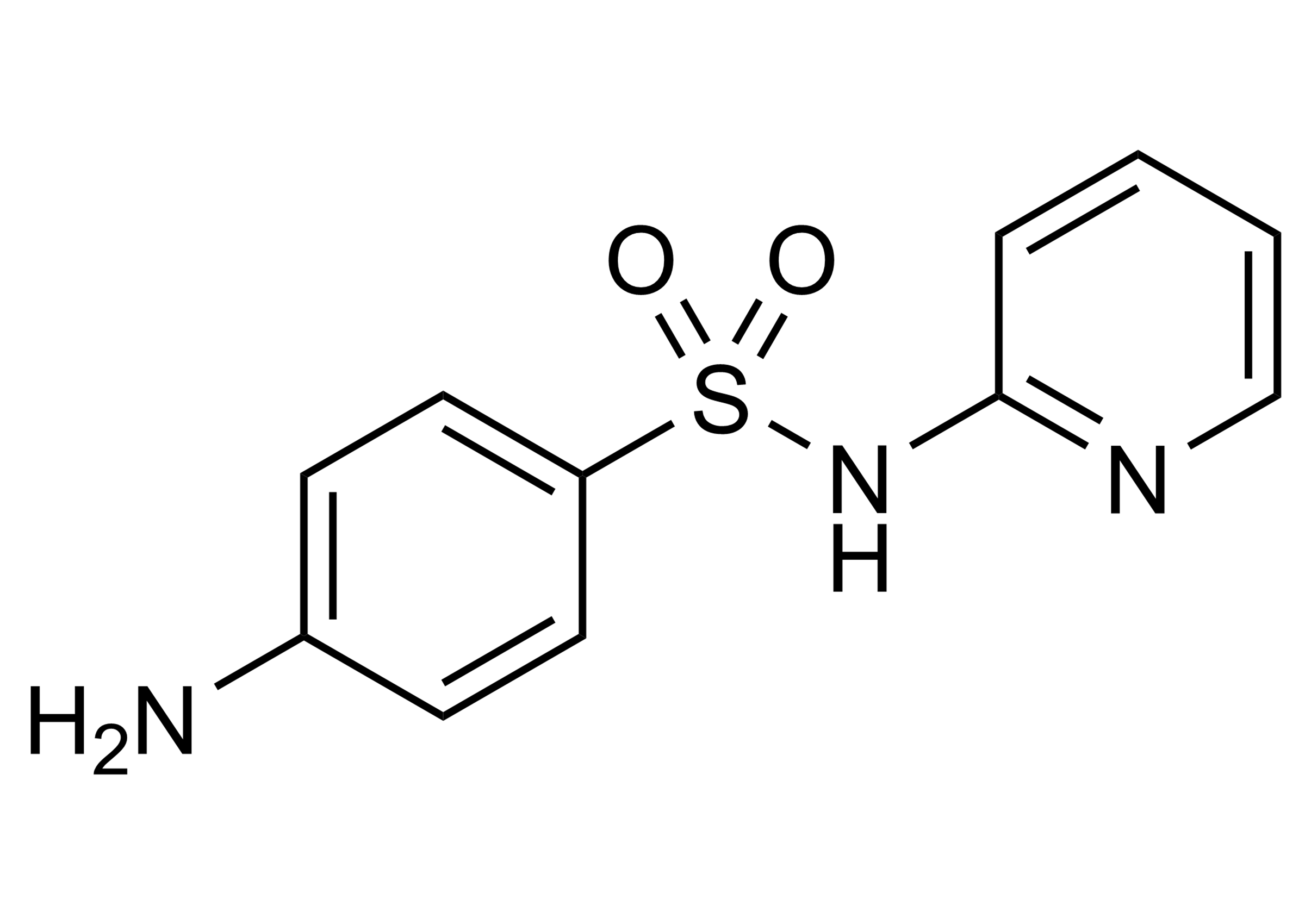 Sulfapyridine Reference Standard Structure Sulfapyridine reference standard molecular structure (CAS 144-83-2)