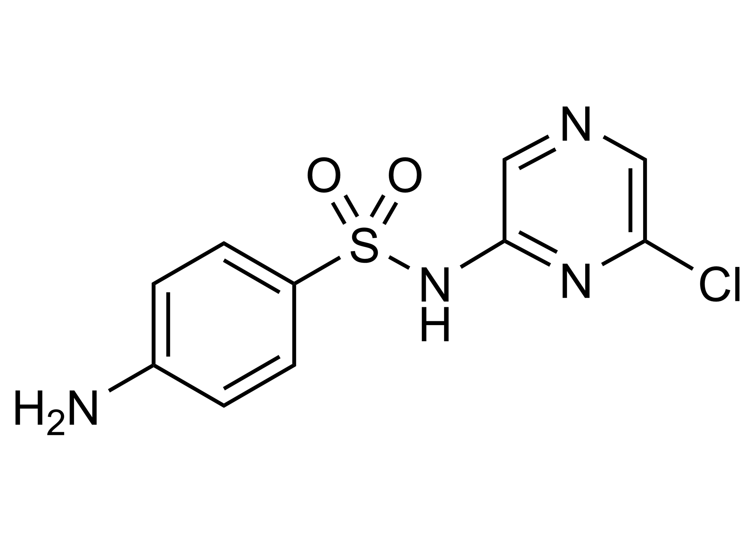 Sulfachloropyrazine Sulfaclozine Reference Standard Structure Sulfachloropyrazine Sulfaclozine reference standard molecular structure