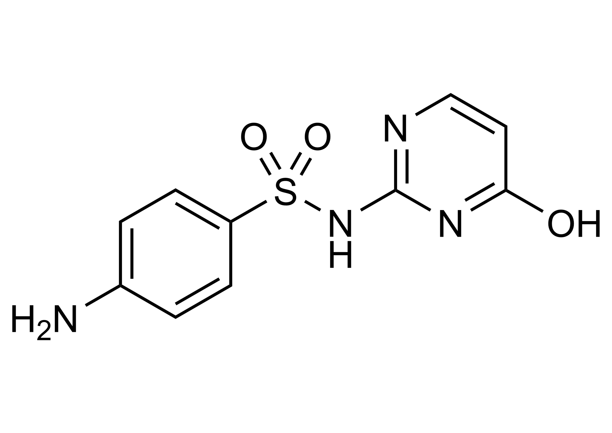 4 Hydroxy Sulfadiazine Reference Standard Structure for LC-MS/MS and GC-MS 4 Hydroxy Sulfadiazine (CAS 56305-66-9) reference standard molecular structure