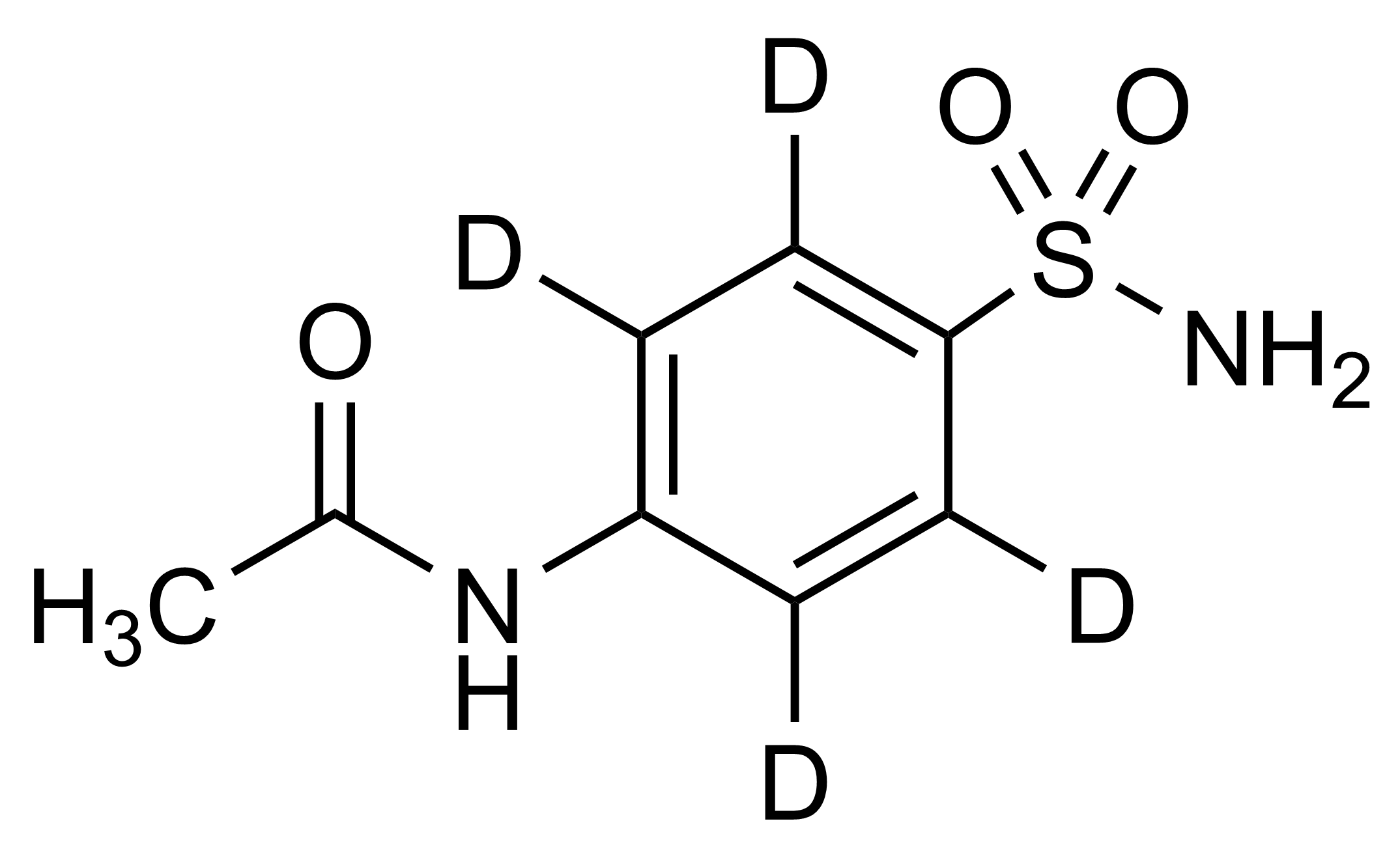 4-Acetylsulfanilamide-D4 Reference Standard Structure 4-Acetylsulfanilamide-D4 molecular structure reference standard for LC-MS/MS and GC-MS