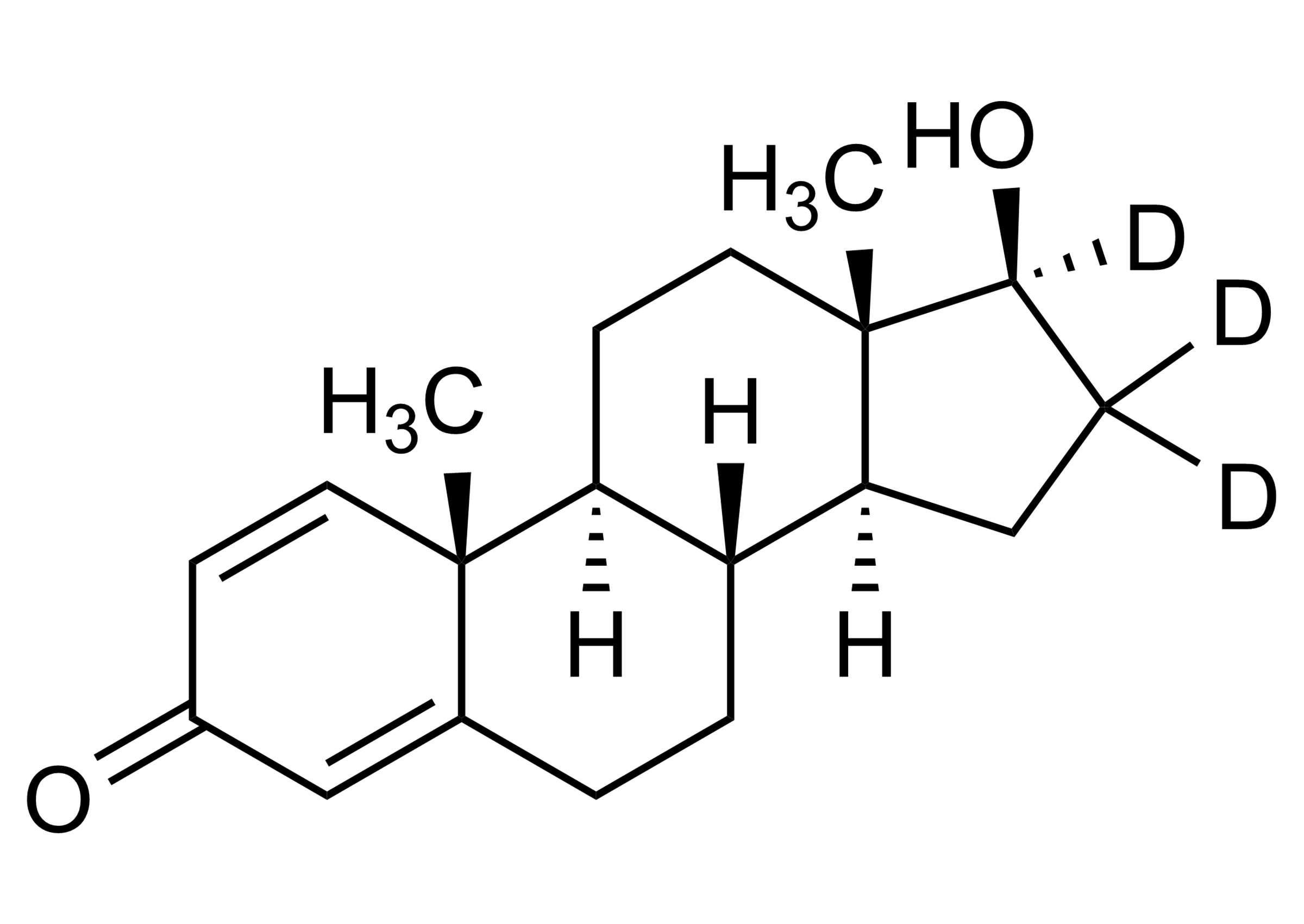 17ss Boldenone D3 CAS 1224710-35-3 molecular structure reference standard for LC-MS/MS and GC-MS