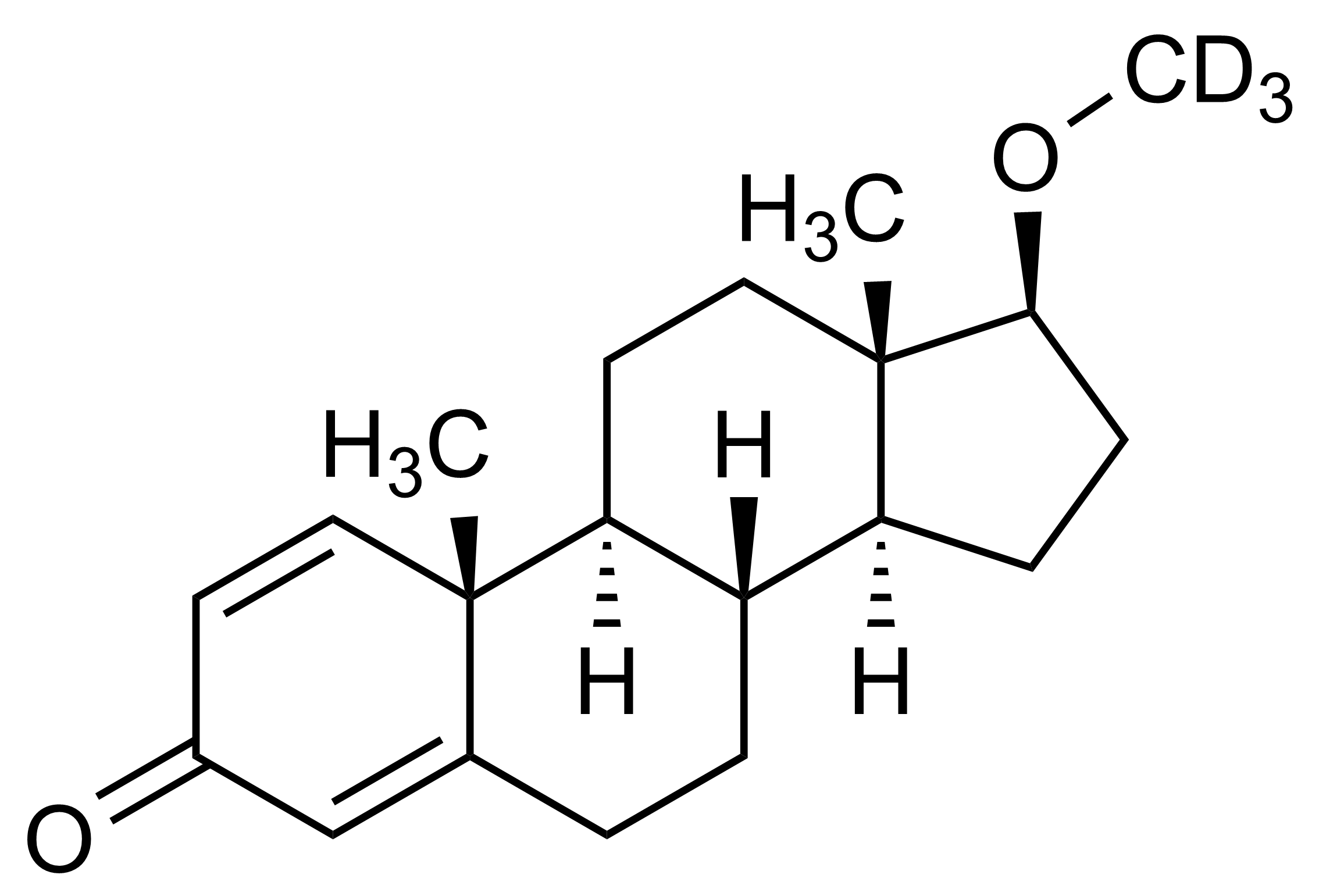 17 O Methylboldenone D3 Reference Standard Structure Image 17 O Methylboldenone D3 reference standard molecular structure for LC-MS/MS and GC-MS quantification