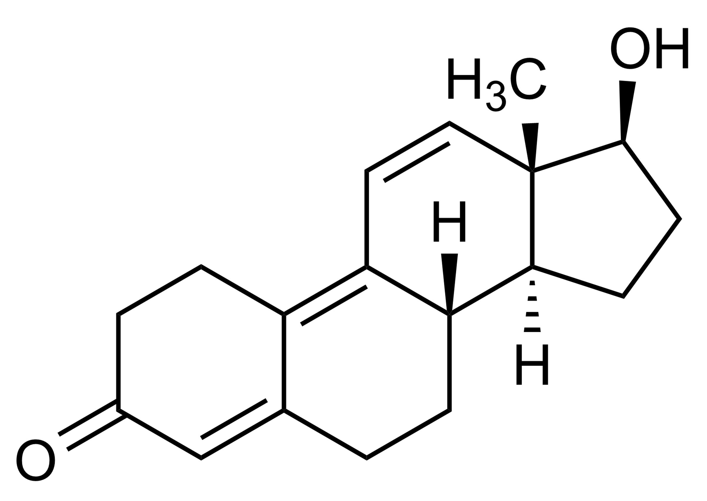 Trenbolone Reference Standard Molecular Structure Trenbolone reference standard molecular structure for LC-MS/MS and GC-MS calibration and validation