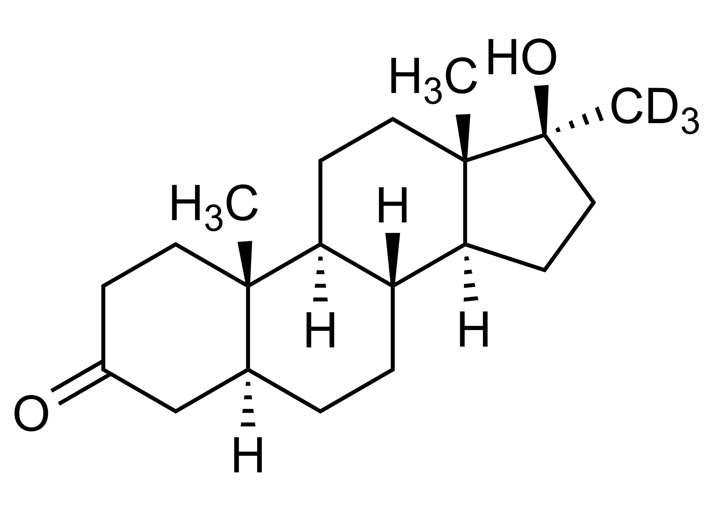 Mestanolone D3 reference standard chemical structure for LC-MS/MS and GC-MS quantification