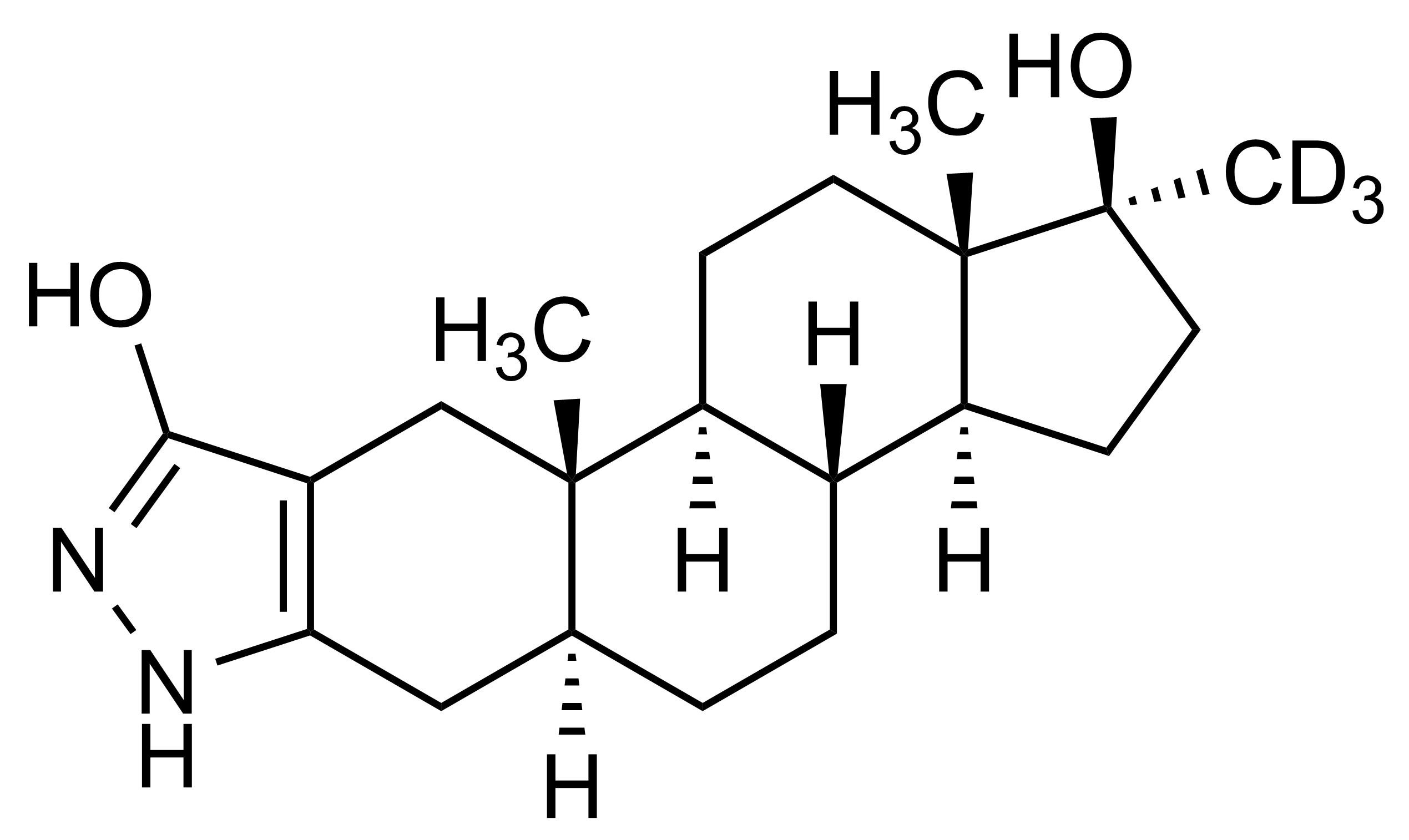 3'-Hydroxystanozolol-D3 reference standard molecular structure