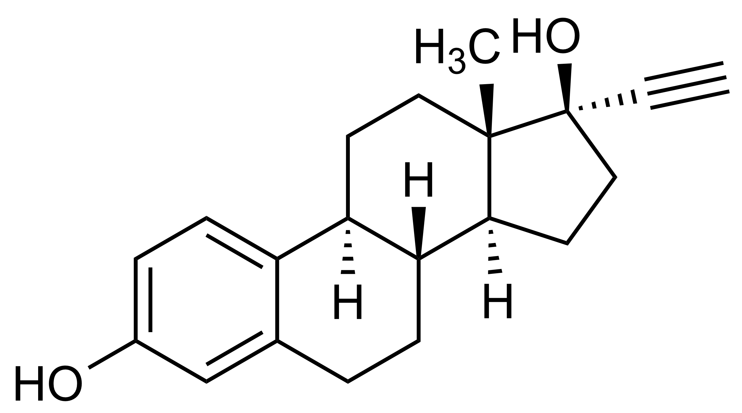 17a Ethynylestradiol reference standard molecular structure - CAS 57-63-6