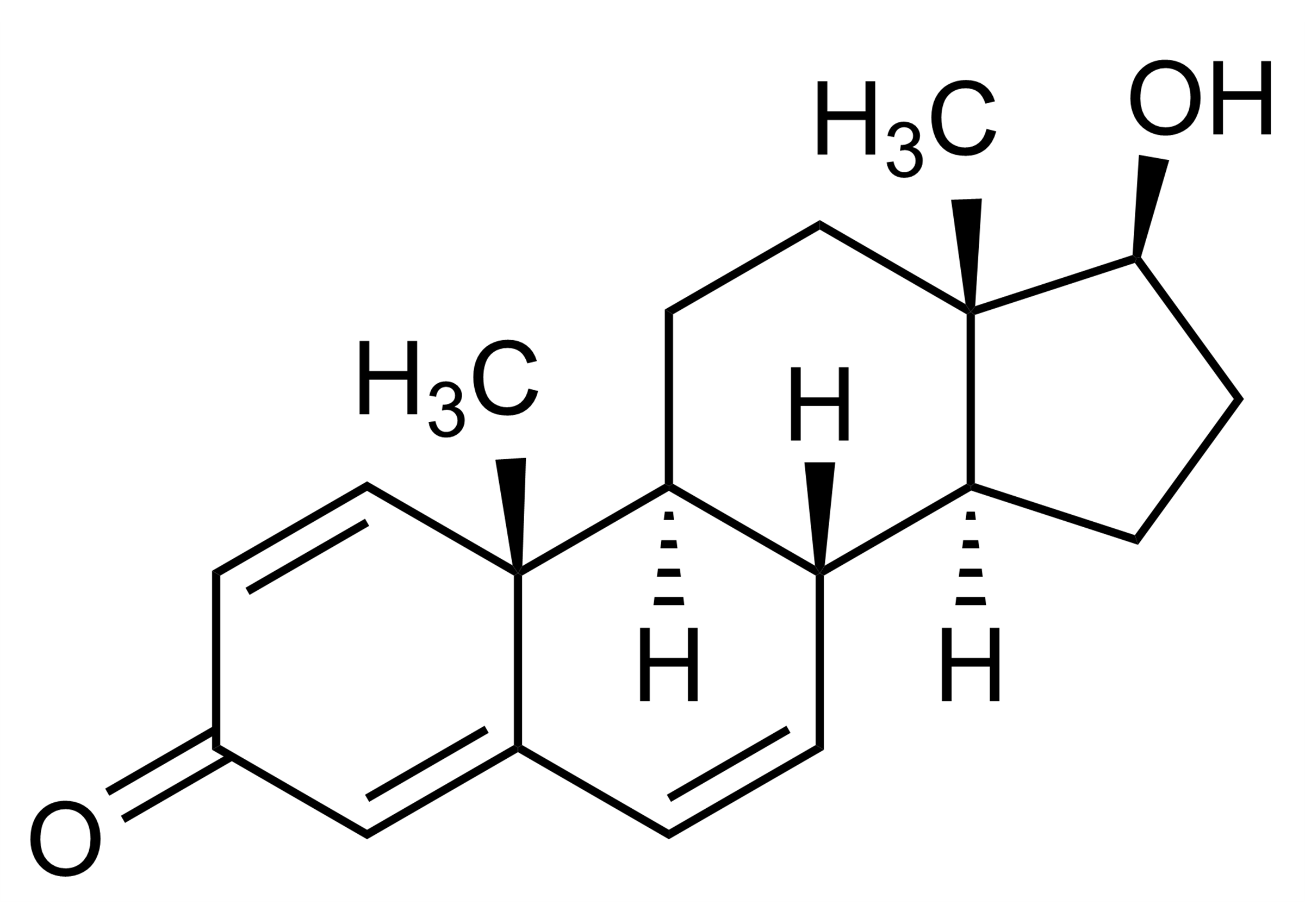 1,4,6-Androstatriene-17beta-ol-3-one Reference Standard Structure Molecular structure of 1,4,6-Androstatriene-17beta-ol-3-one reference standard for LC-MS/MS workflows