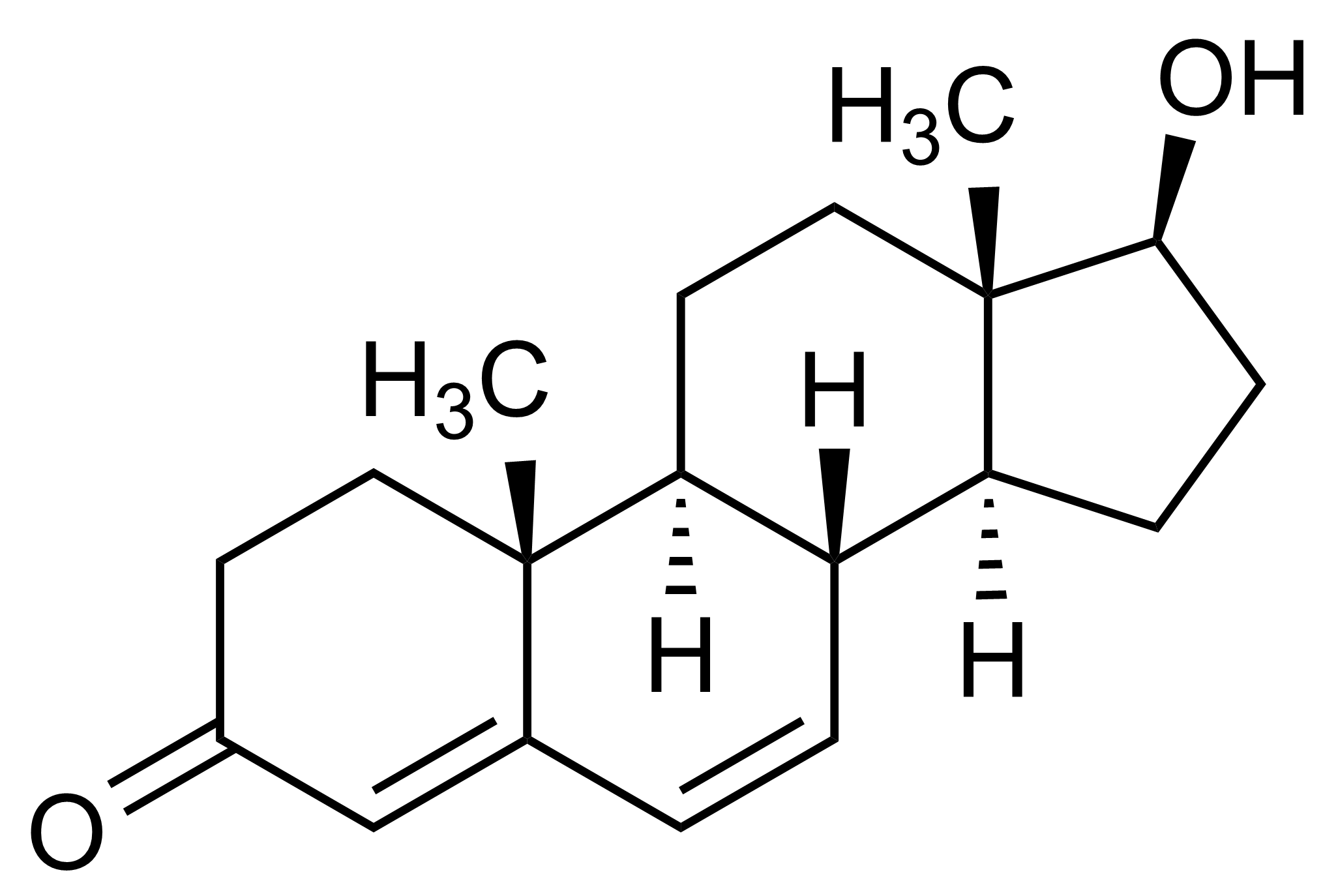 Molecular structure of 17beta-Hydroxyandrosta-4,6-dien-3-one reference standard for LC-MS/MS and GC-MS analysis