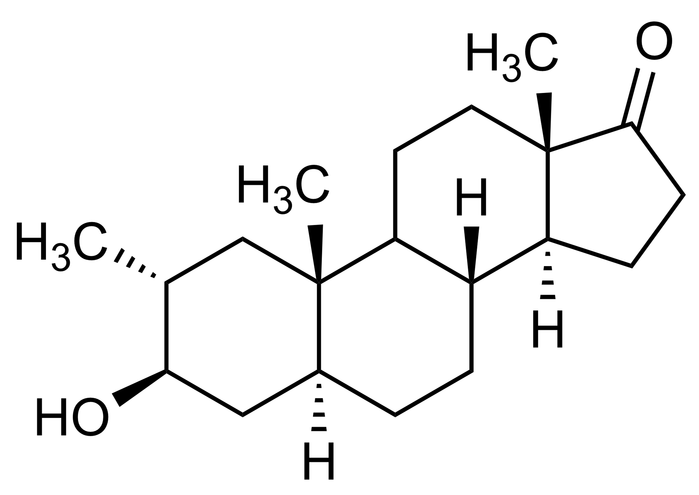 3beta-Hydroxy-2alpha-methyl-5alpha-androstan-17-one molecular structure reference standard for LC-MS/MS and GC-MS
