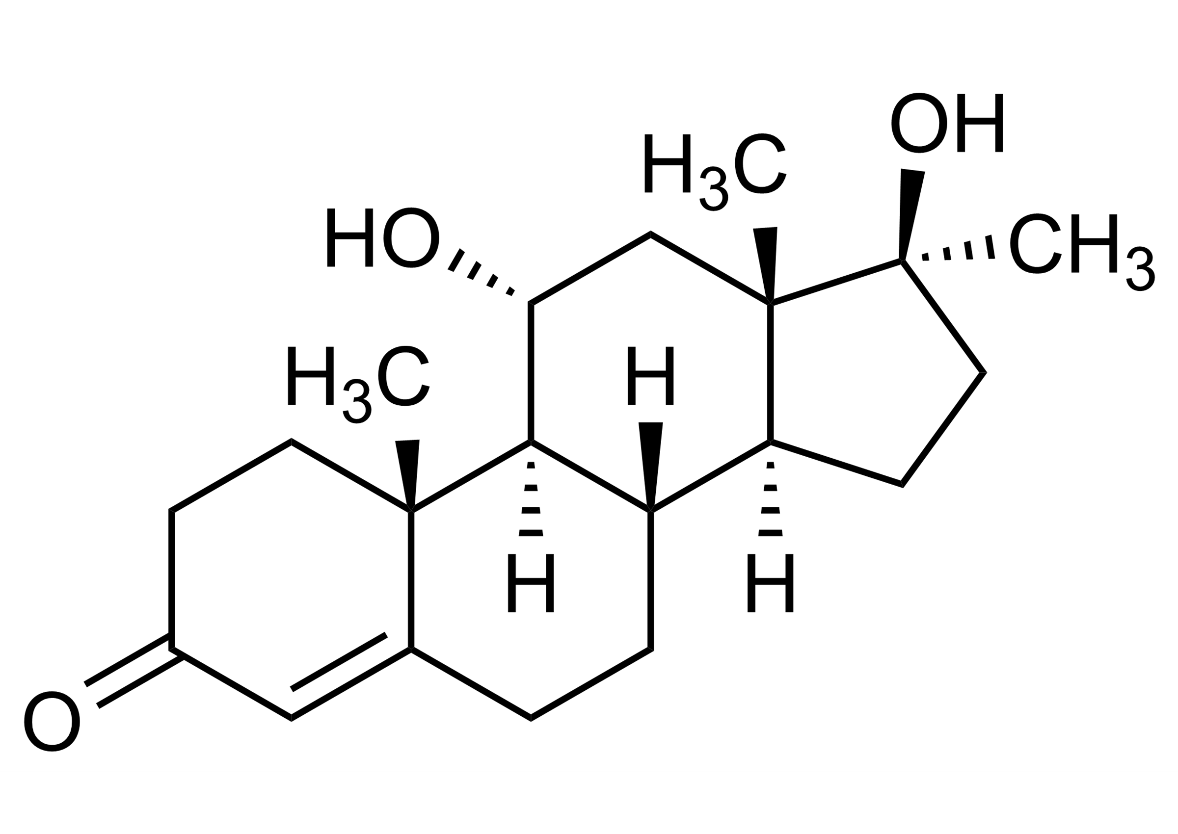 11alpha,17beta-Dihydroxy-17alpha-methyl-androst-4-en-3-one Reference Standard Structure (CAS 1807-02-9) Molecular structure of 11alpha,17beta-Dihydroxy-17alpha-methyl-androst-4-en-3-one reference standard (CAS 1807-02-9) for LC-MS/MS and GC-MS quantification