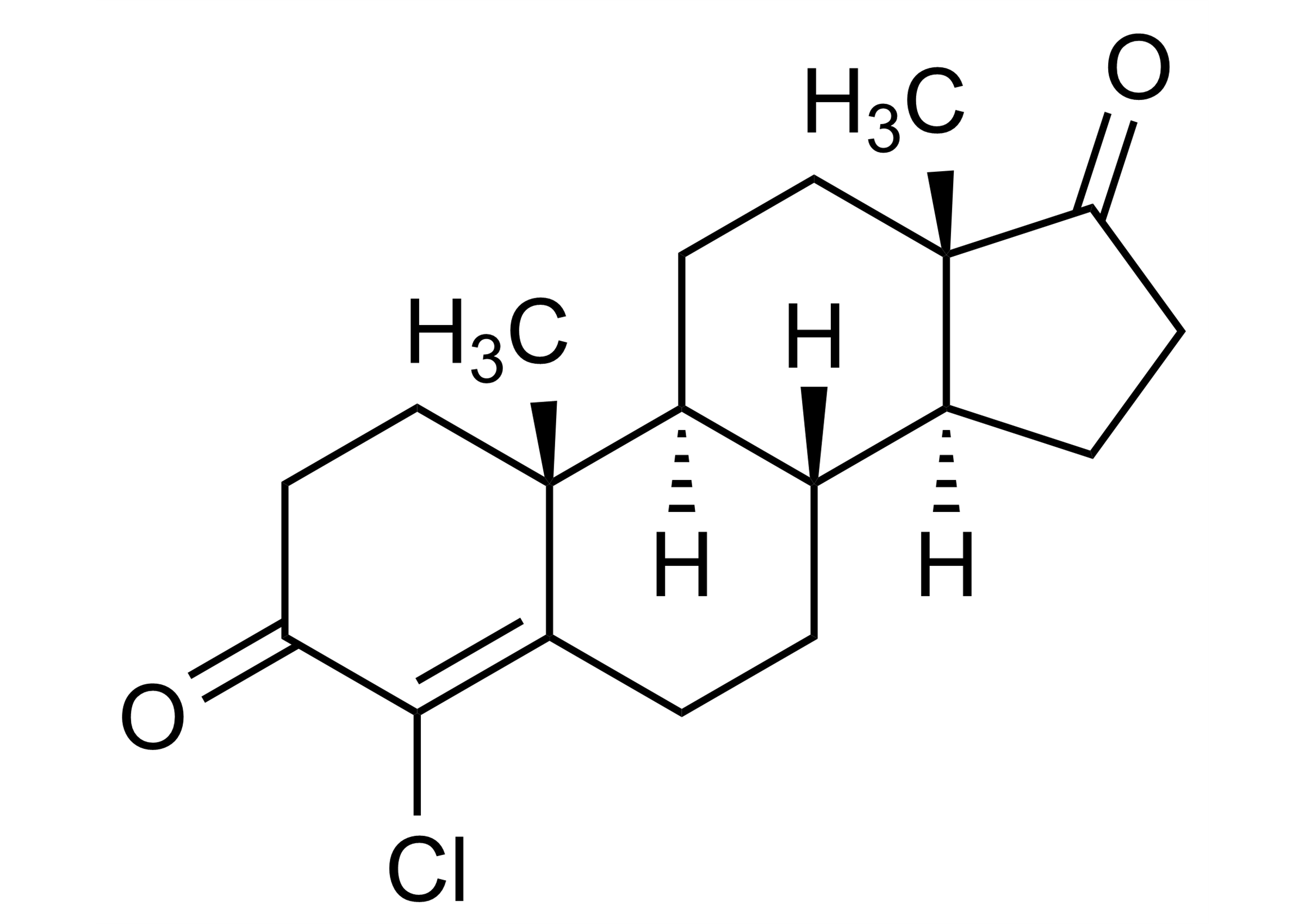 Chlorandrostendione CLAD reference standard molecular structure for LC-MS/MS and GC-MS
