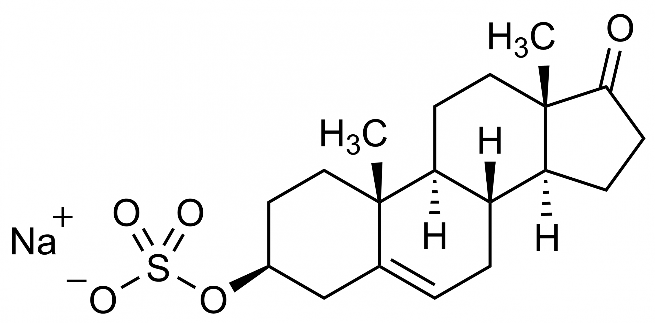 Dehydroepiandrosterone sulfat sodium salt reference standard structure Dehydroepiandrosterone sulfat sodium salt reference standard molecular structure illustration