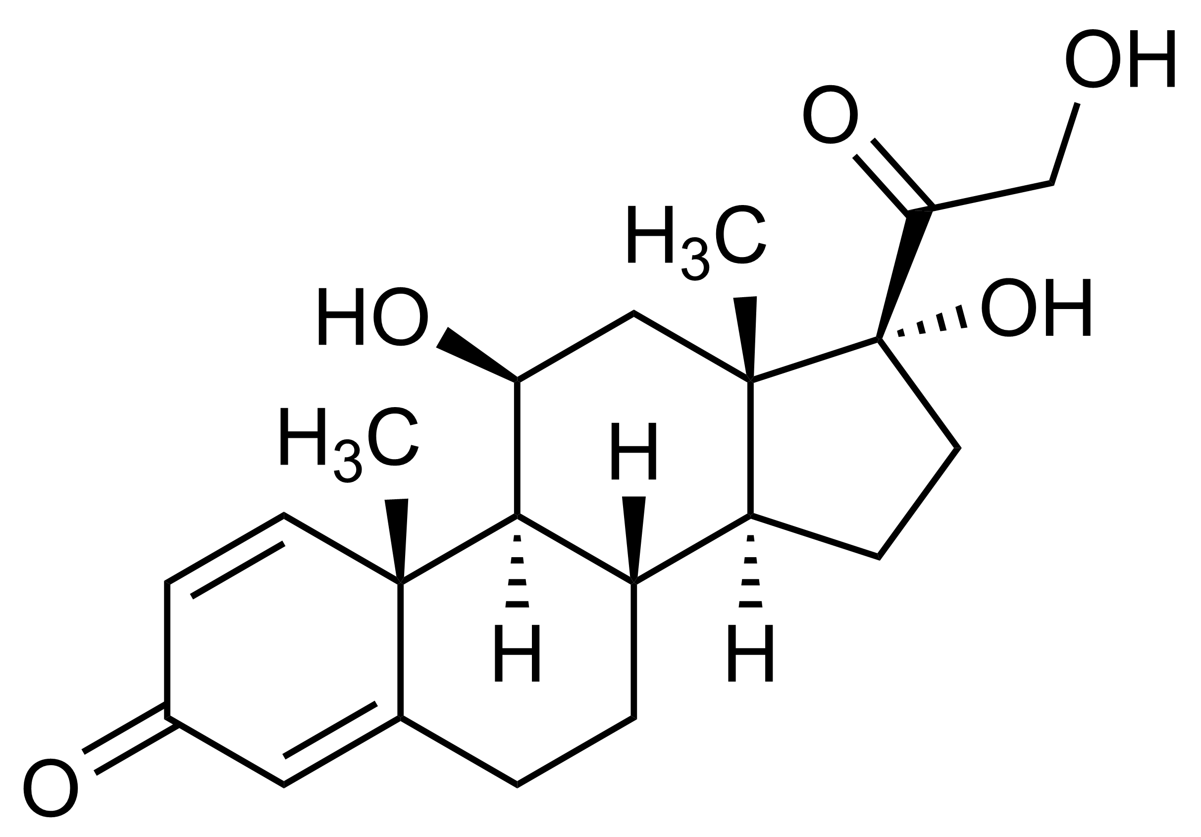 Prednisolone reference standard molecular structure for LC-MS/MS and GC-MS analysis (CAS 50-24-8)