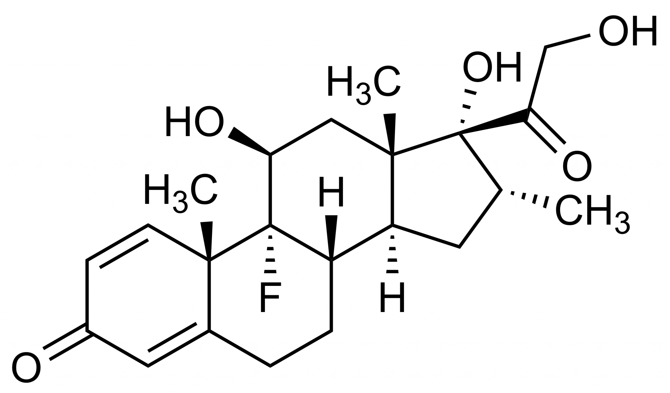 Dexamethasone Reference Standard - Molecular Structure Dexamethasone reference standard molecular structure for LC-MS/MS and GC-MS