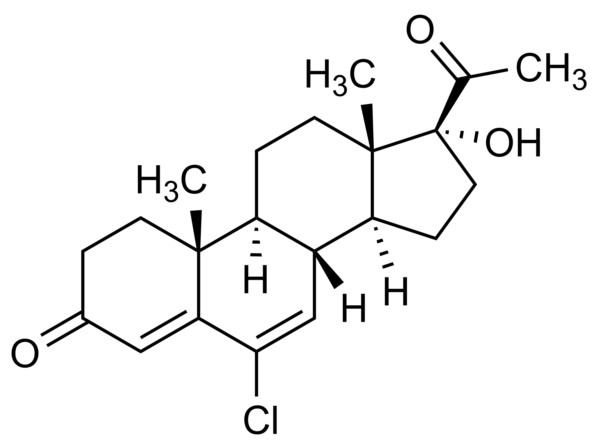Chlormadinone Reference Standard Molecular Structure Chlormadinone reference standard molecular structure for LC-MS/MS and GC-MS analysis