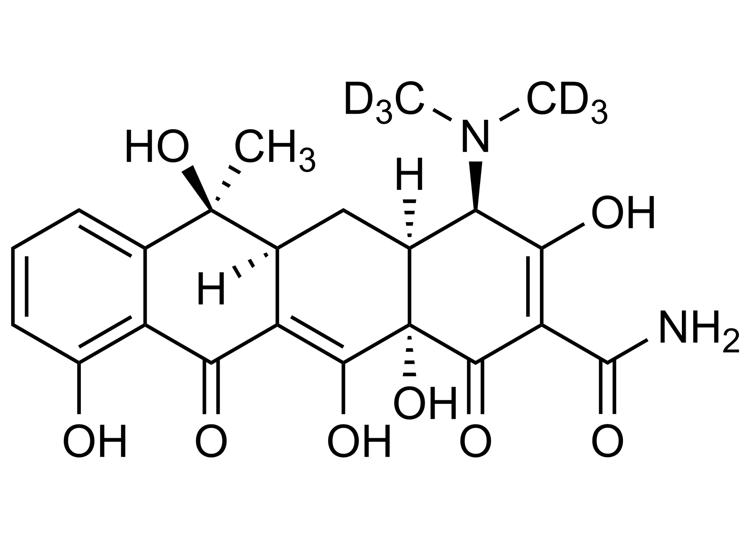 4-Epitetracycline-D6 Reference Standard Molecular Structure 4-Epitetracycline-D6 reference standard molecular structure for LC-MS/MS and GC-MS