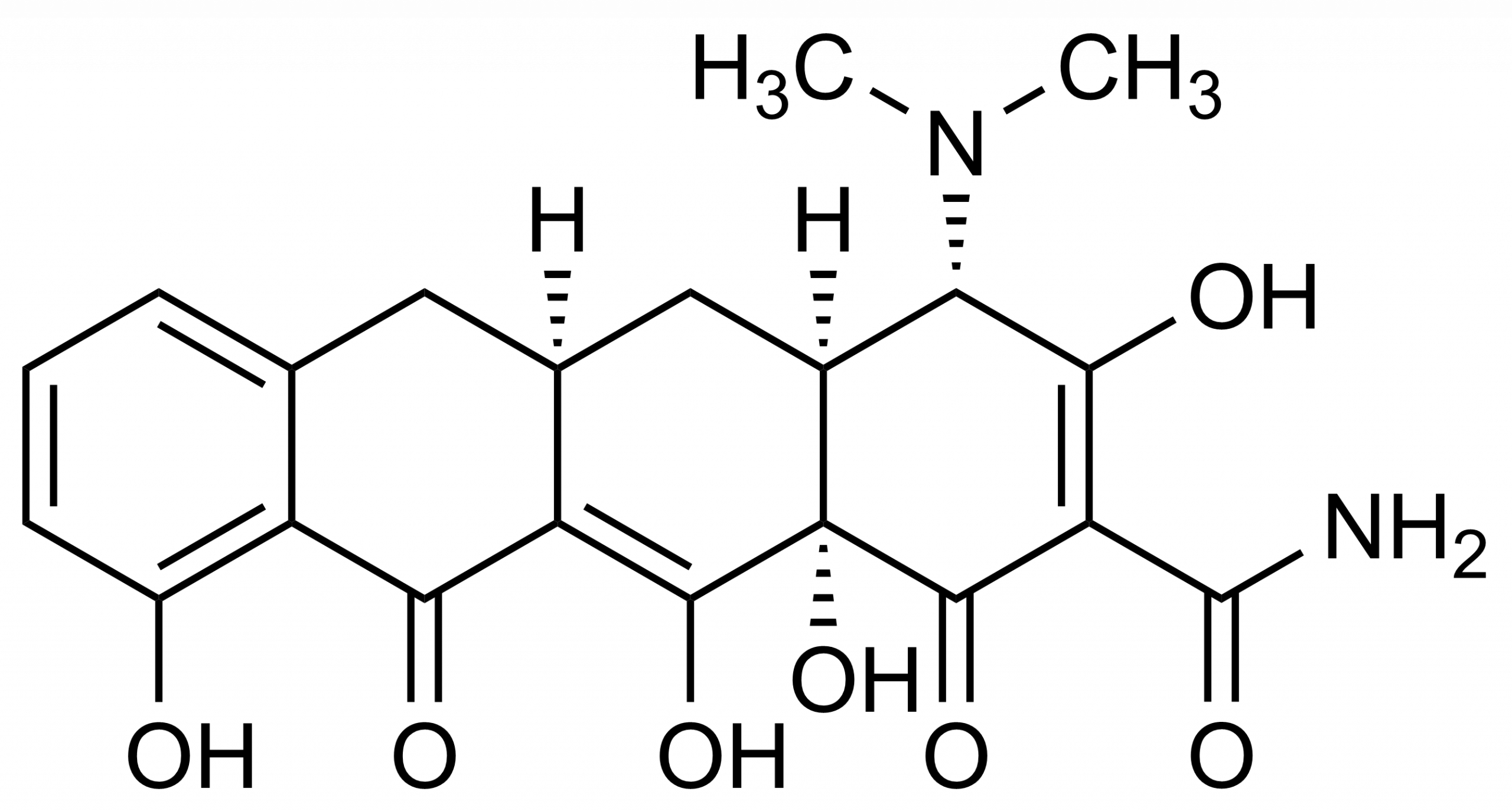 Sancycline Molecular Structure - Reference Standard Image Sancycline molecular structure reference standard for LC-MS/MS and GC-MS analysis