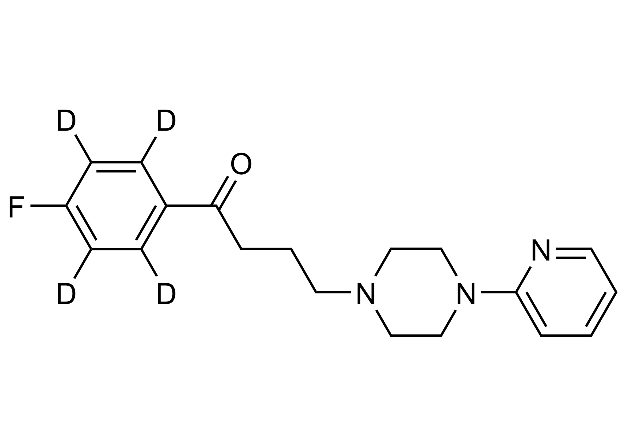 Azaperone-D4 reference standard molecular structure for LC-MS/MS and GC-MS quantification