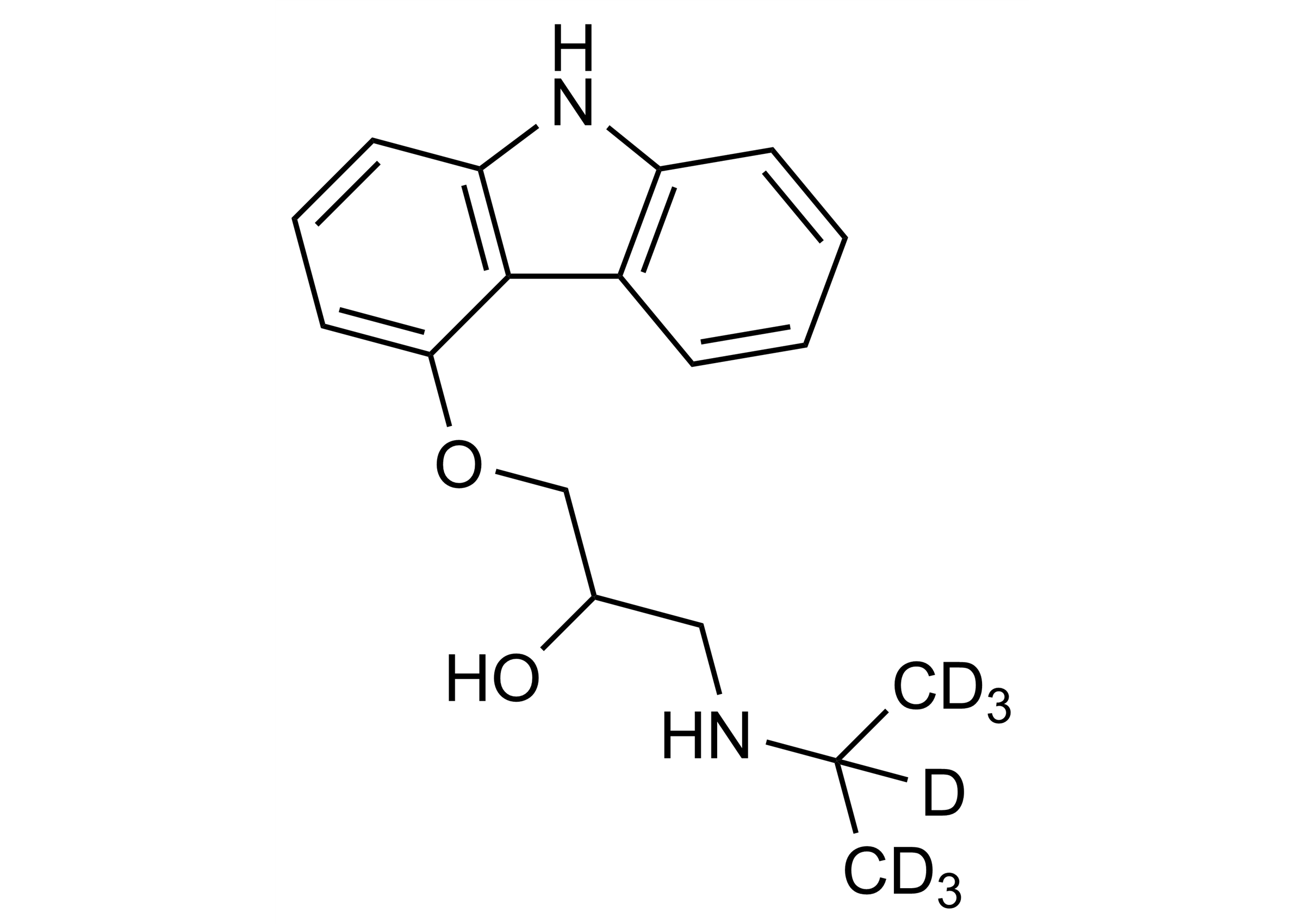 Carazolol-D7 molecular structure reference standard for LC-MS/MS and GC-MS analysis
