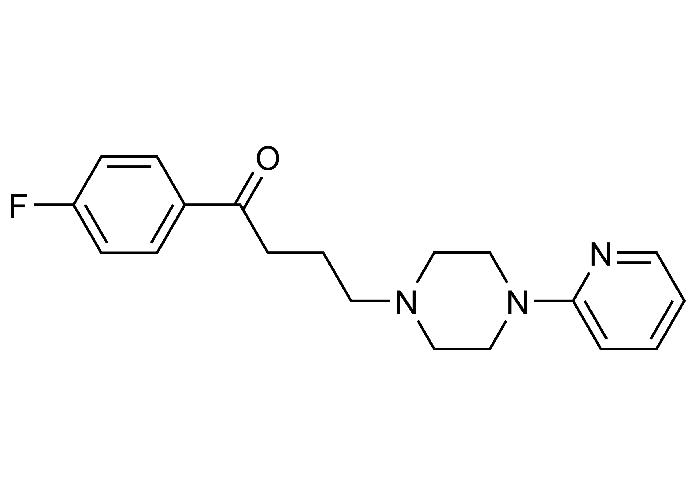 Azaperone reference standard molecular structure CAS 1649-18-9 for LC-MS/MS and GC-MS