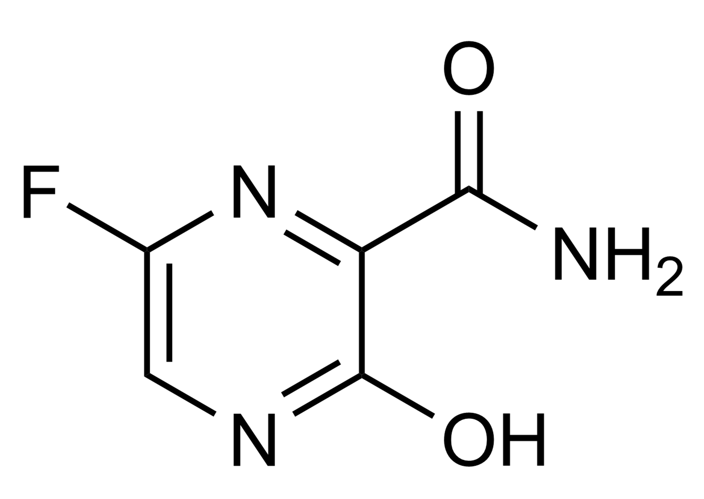 Favipiravir Antiprovir reference standard molecular structure (CAS 259793-96-9)