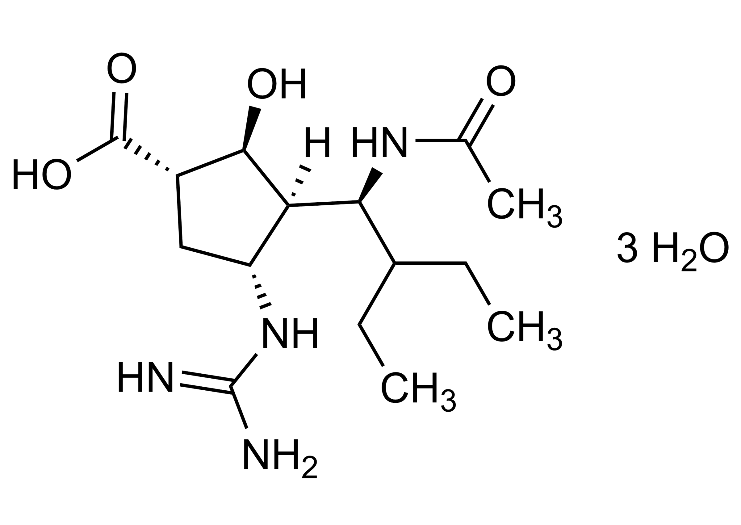 Peramivir (CAS 1041434-82-5) reference standard molecular structure for LC-MS/MS and GC-MS calibration