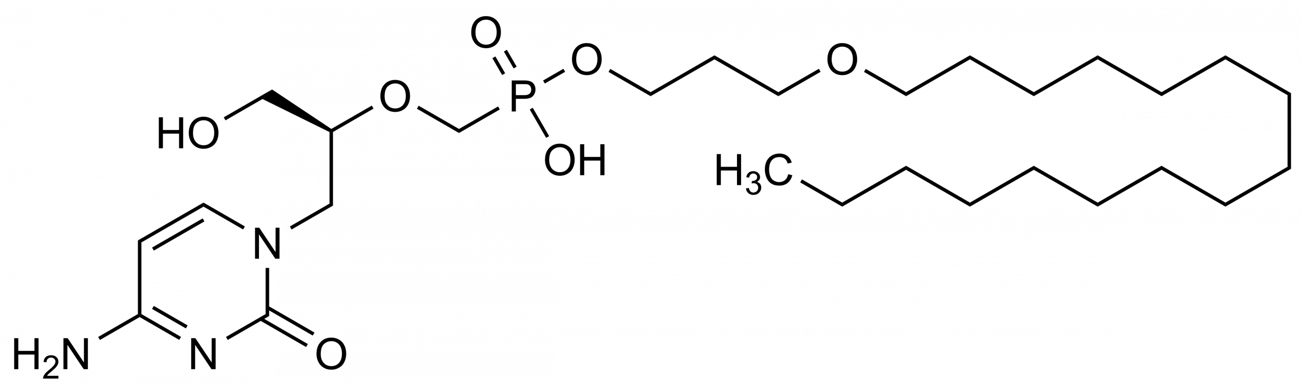 Brincidofovir Reference Standard Structure CAS 444805-28-1 Brincidofovir reference standard molecular structure for LC-MS/MS and GC-MS (CAS 444805-28-1)