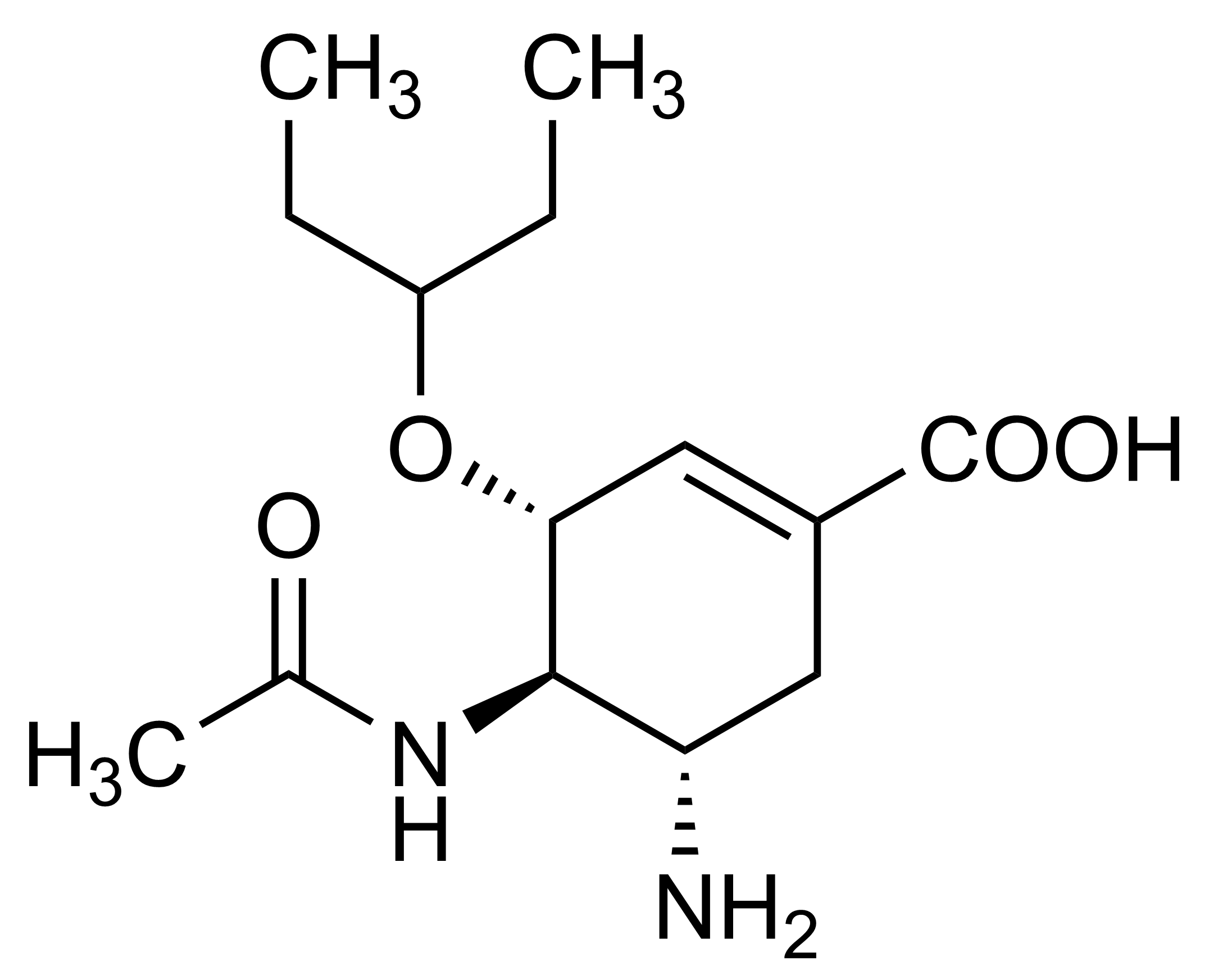 Oseltamivir acid reference standard molecular structure for LC-MS/MS and GC-MS analysis