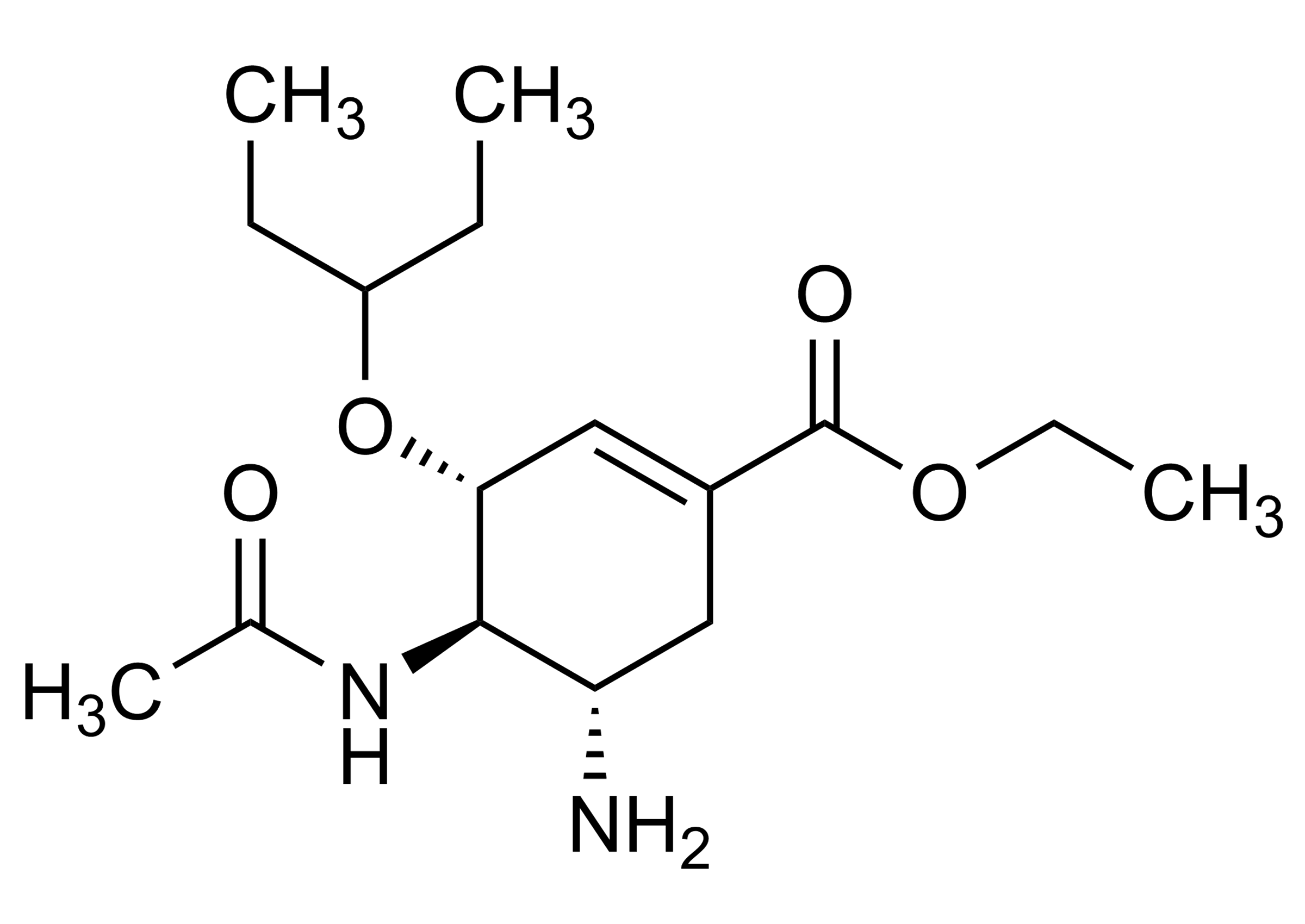 Oseltamivir reference standard molecular structure for LC-MS/MS and GC-MS (CAS 196618-13-0)