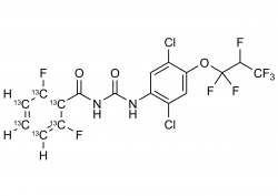 Molecular structure of Lufenuron-13C6 reference standard